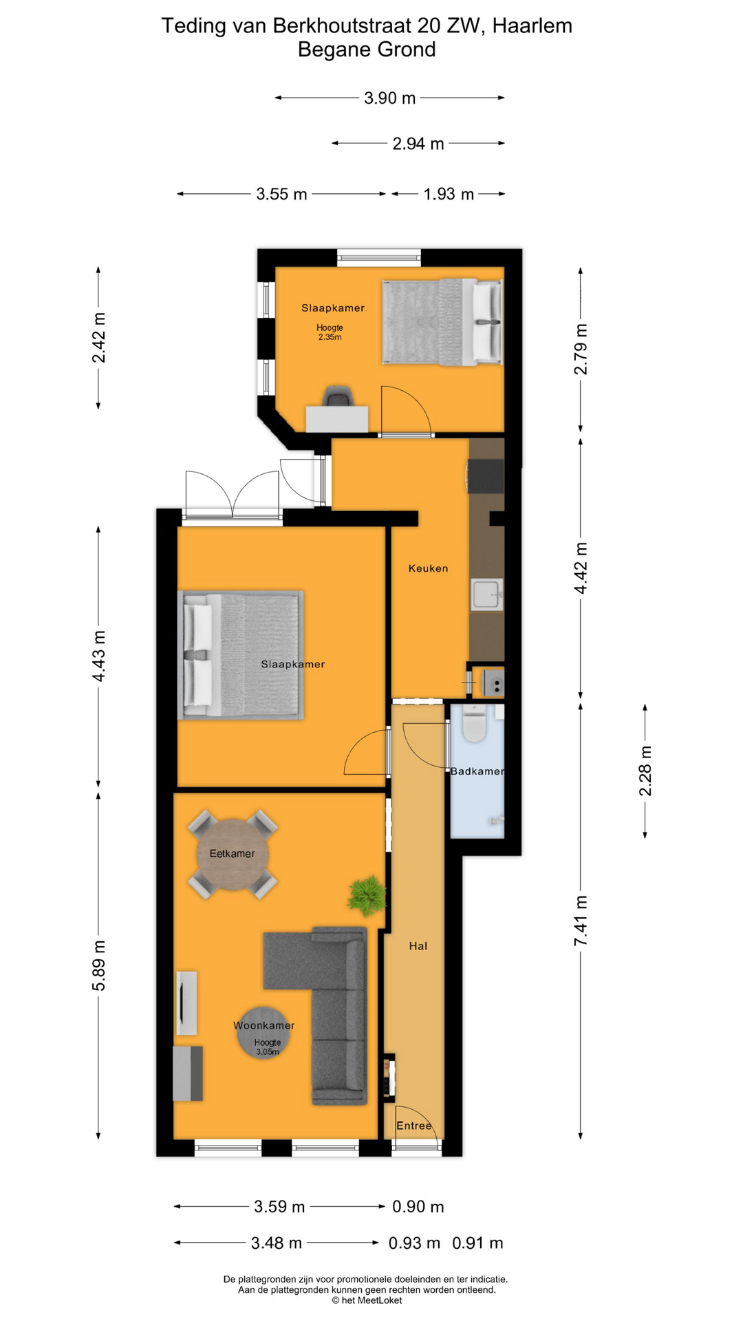 Teding van Berkhoutstraat 20 ZW, 2032 LL Haarlem map