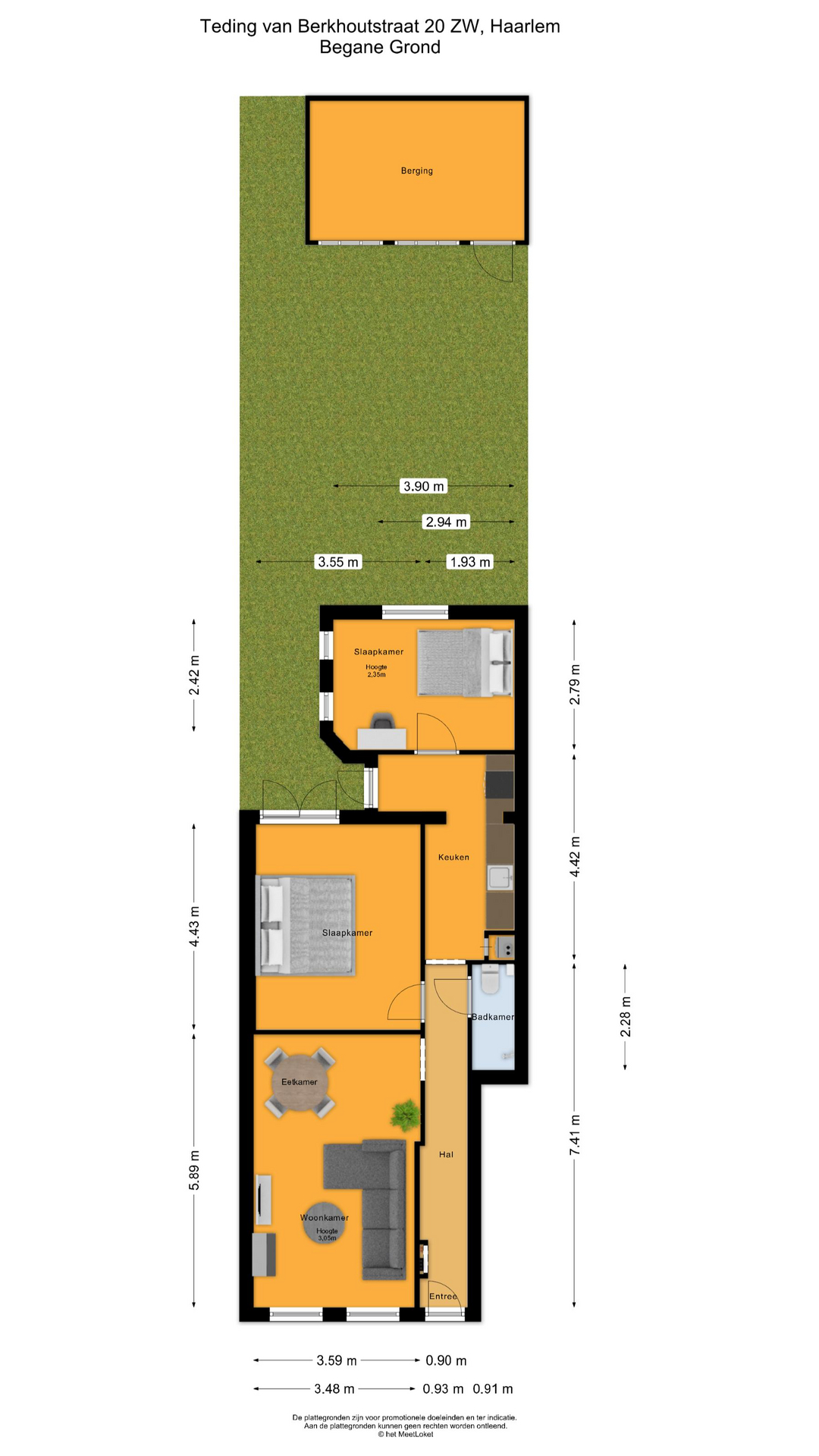 Teding van Berkhoutstraat 20 ZW, 2032 LL Haarlem map