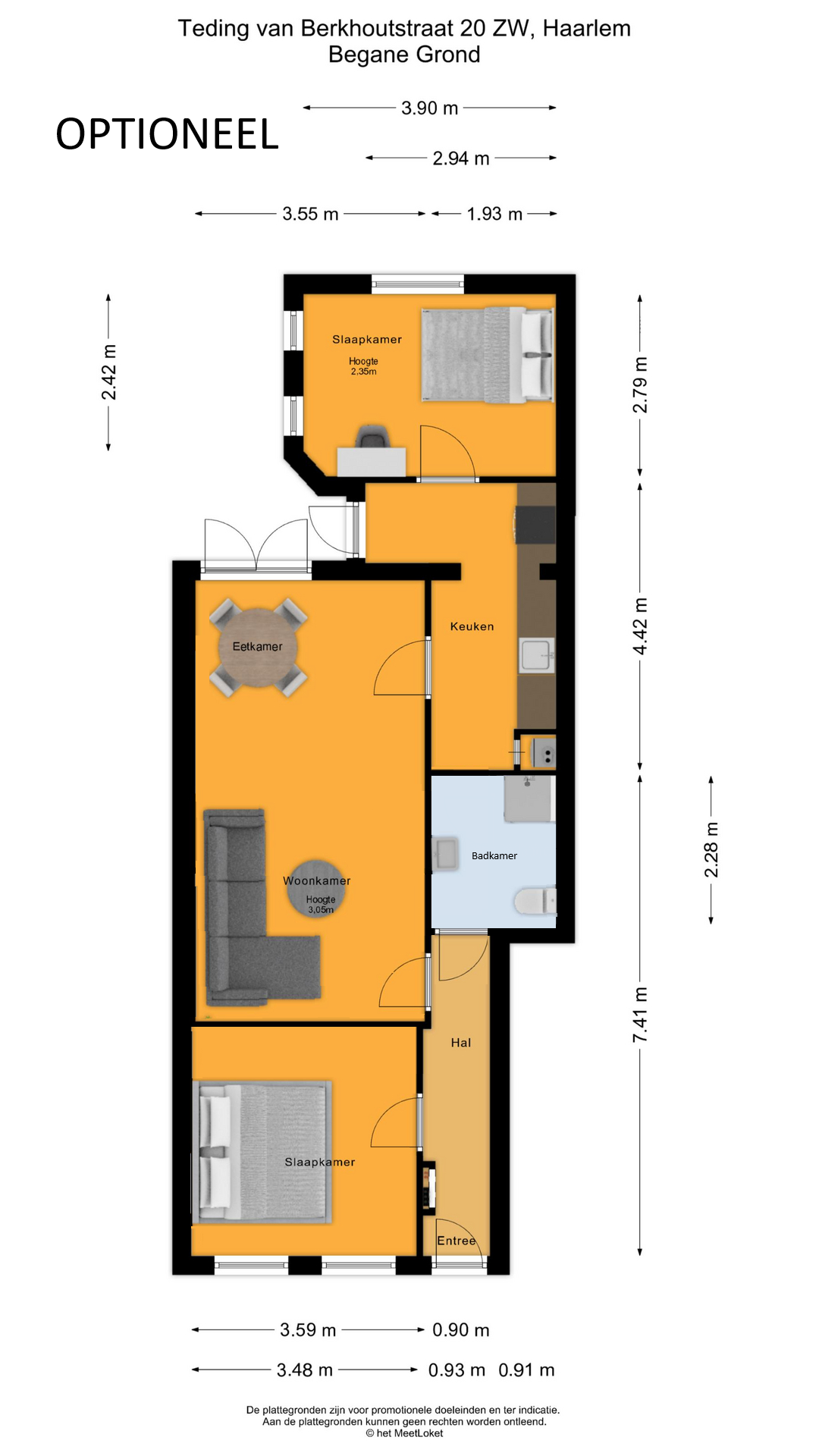 Teding van Berkhoutstraat 20 ZW, 2032 LL Haarlem map