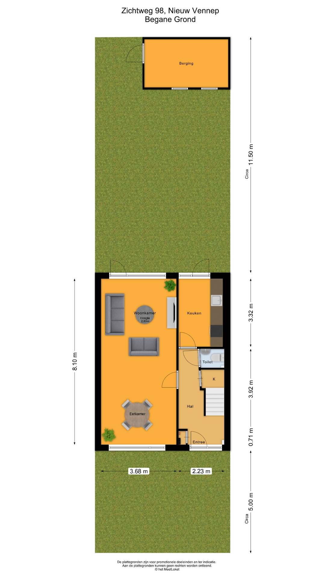 Zichtweg 98 , 2151 WK Nieuw-vennep map