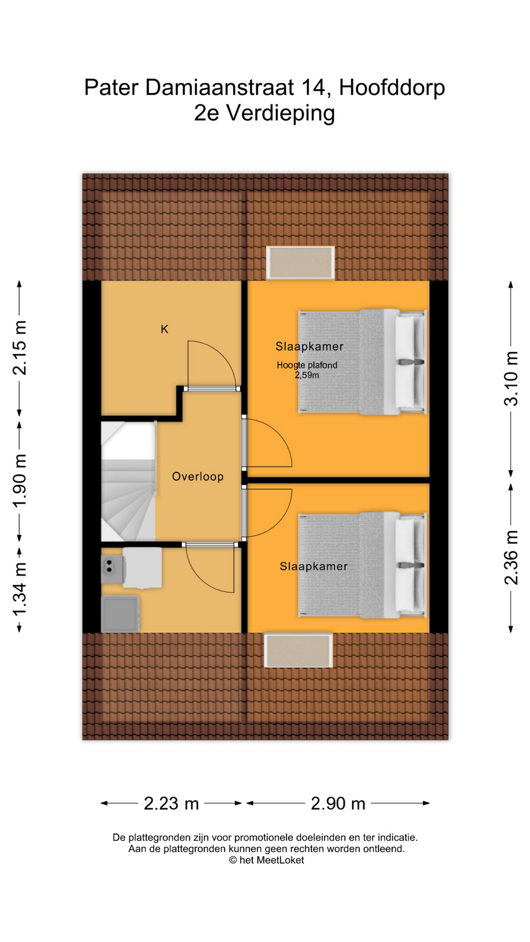 Pater Damiaanstraat 14 , 2131 EK Hoofddorp map