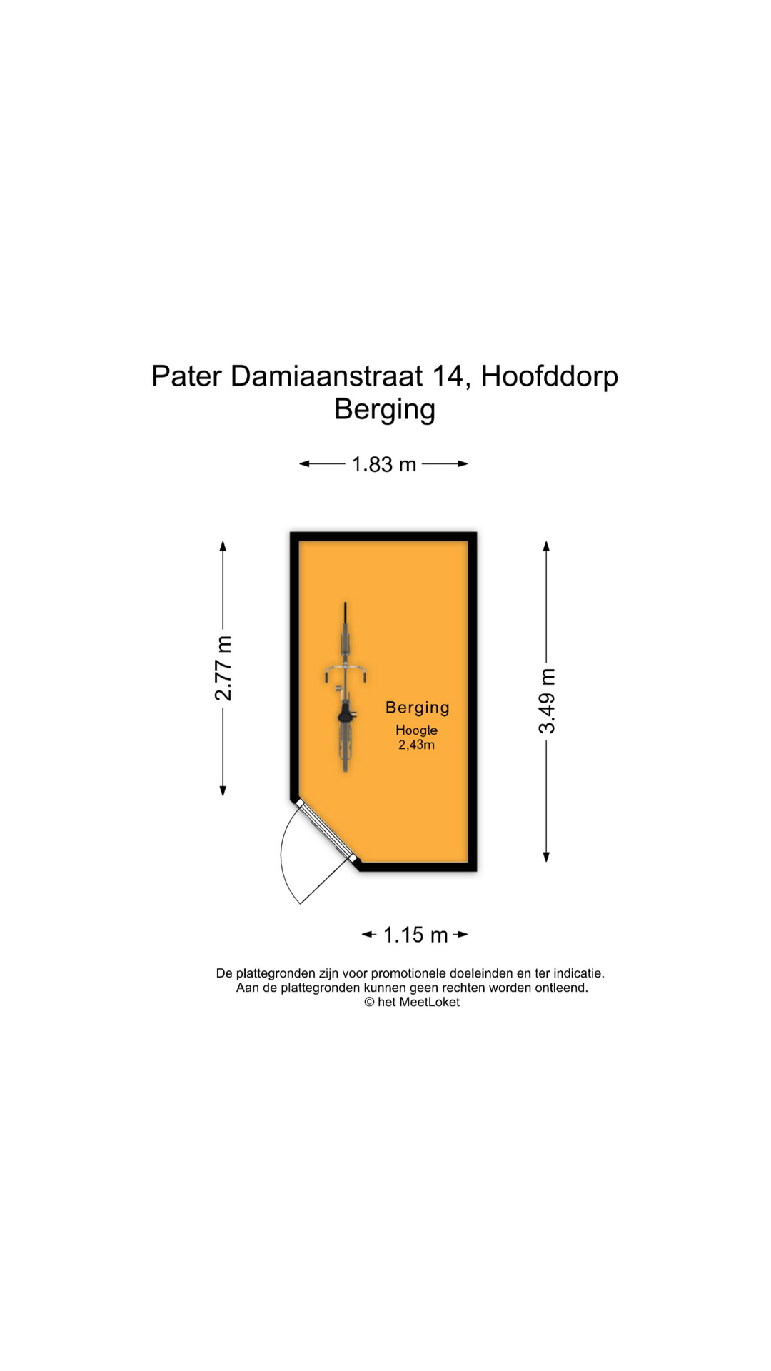 Pater Damiaanstraat 14 , 2131 EK Hoofddorp map