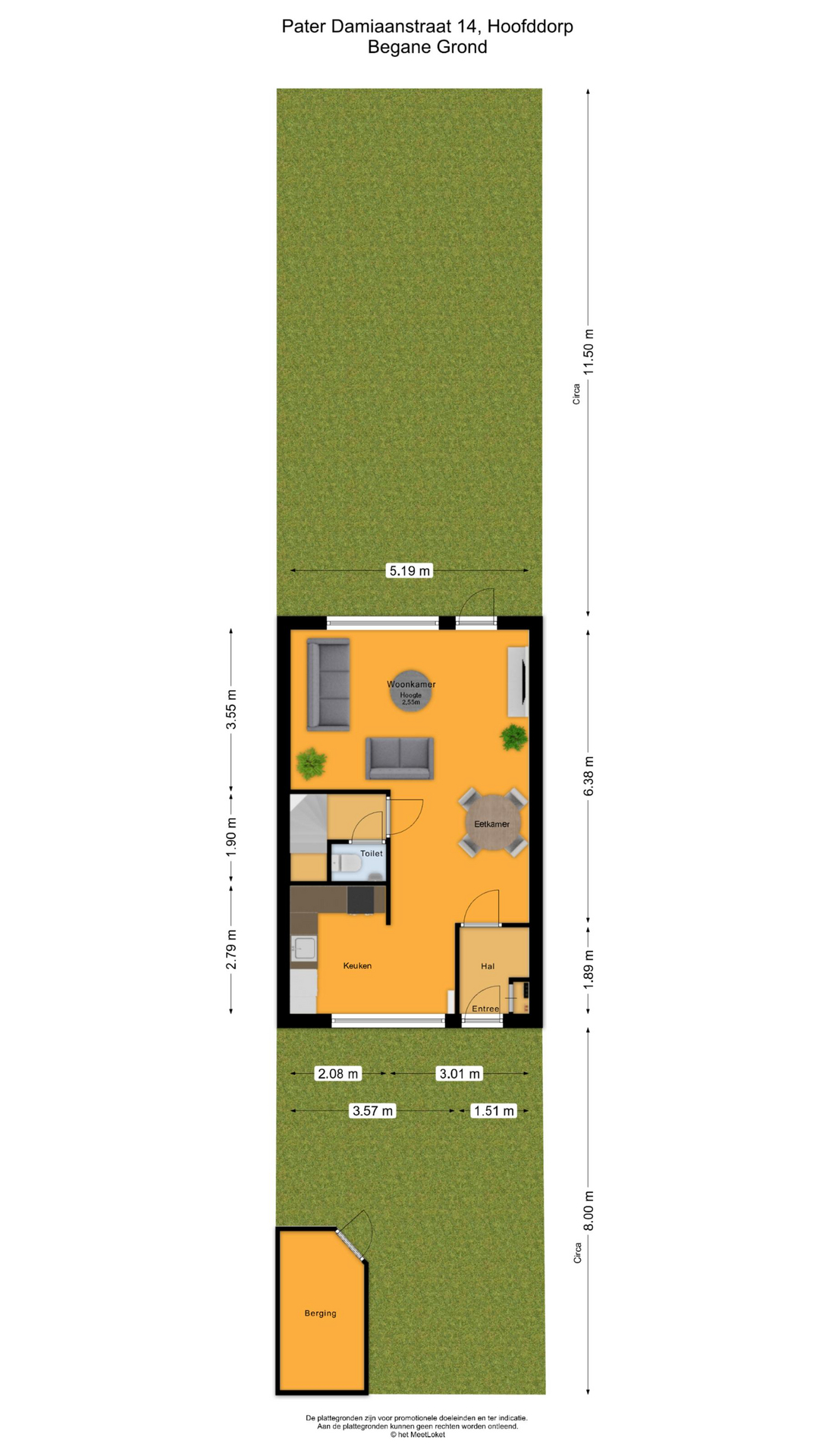 Pater Damiaanstraat 14 , 2131 EK Hoofddorp map