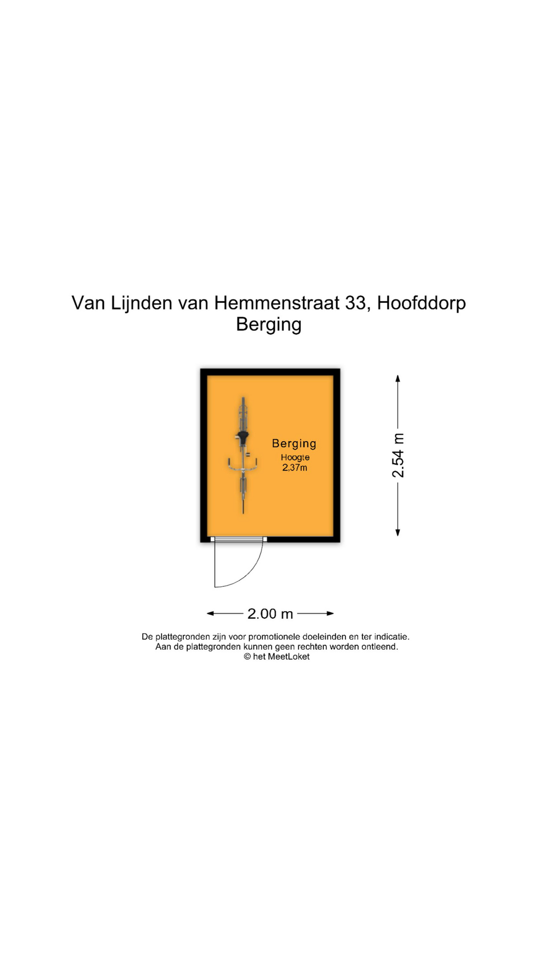 Van Lijnden van Hemmenstraat 33 , 2132 SJ Hoofddorp map