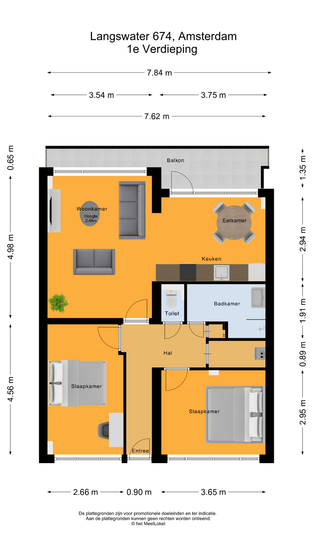 Langswater 674 , 1069 EG Amsterdam map
