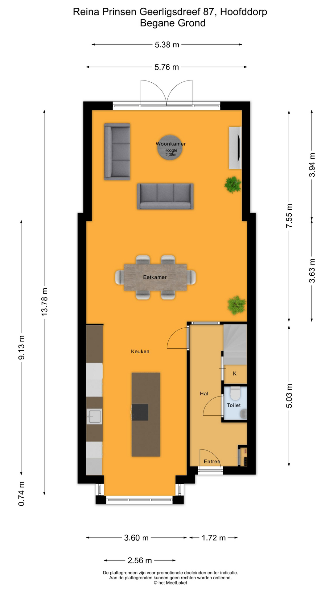 Reina Prinsen Geerligsdreef 87 , 2135 HS Hoofddorp map