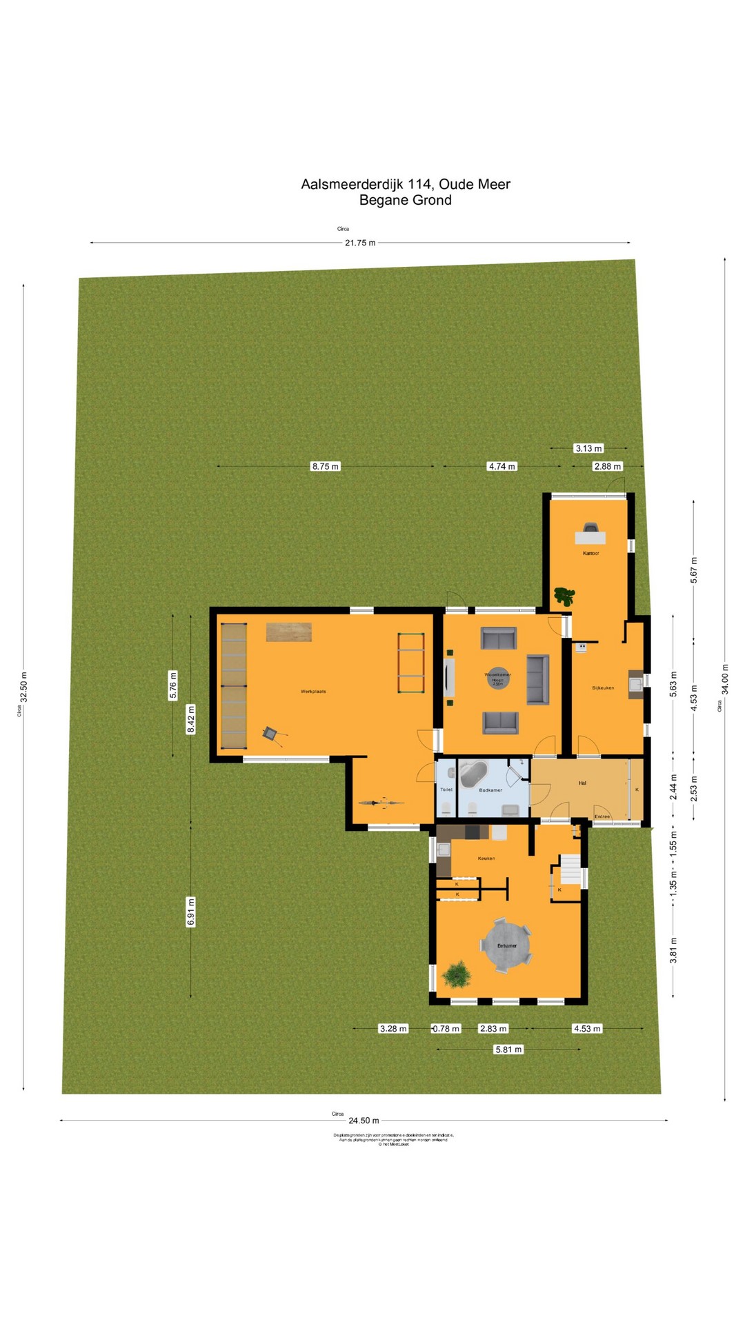 Aalsmeerderdijk 114 , 1438 AV Oude meer map