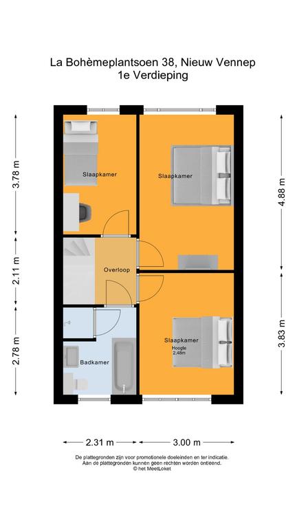 La Bohemeplantsoen 38, 2152 GG Nieuw-vennep map