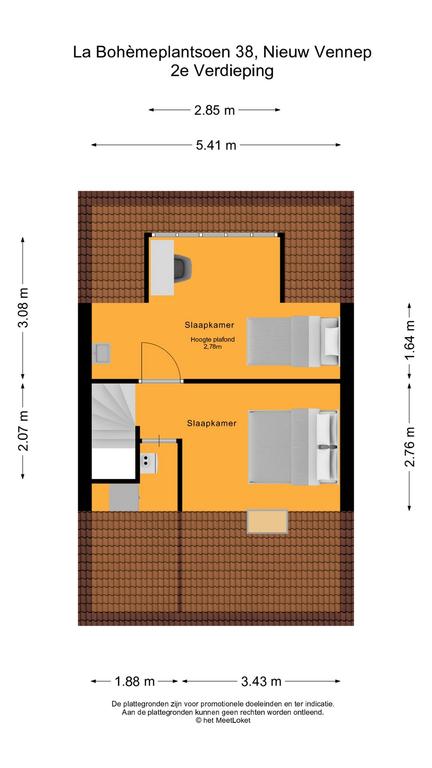 La Bohemeplantsoen 38, 2152 GG Nieuw-vennep map