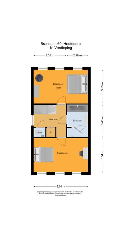 Brandaris 60 , 2134 XT Hoofddorp map