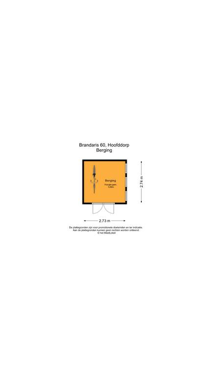 Brandaris 60 , 2134 XT Hoofddorp map