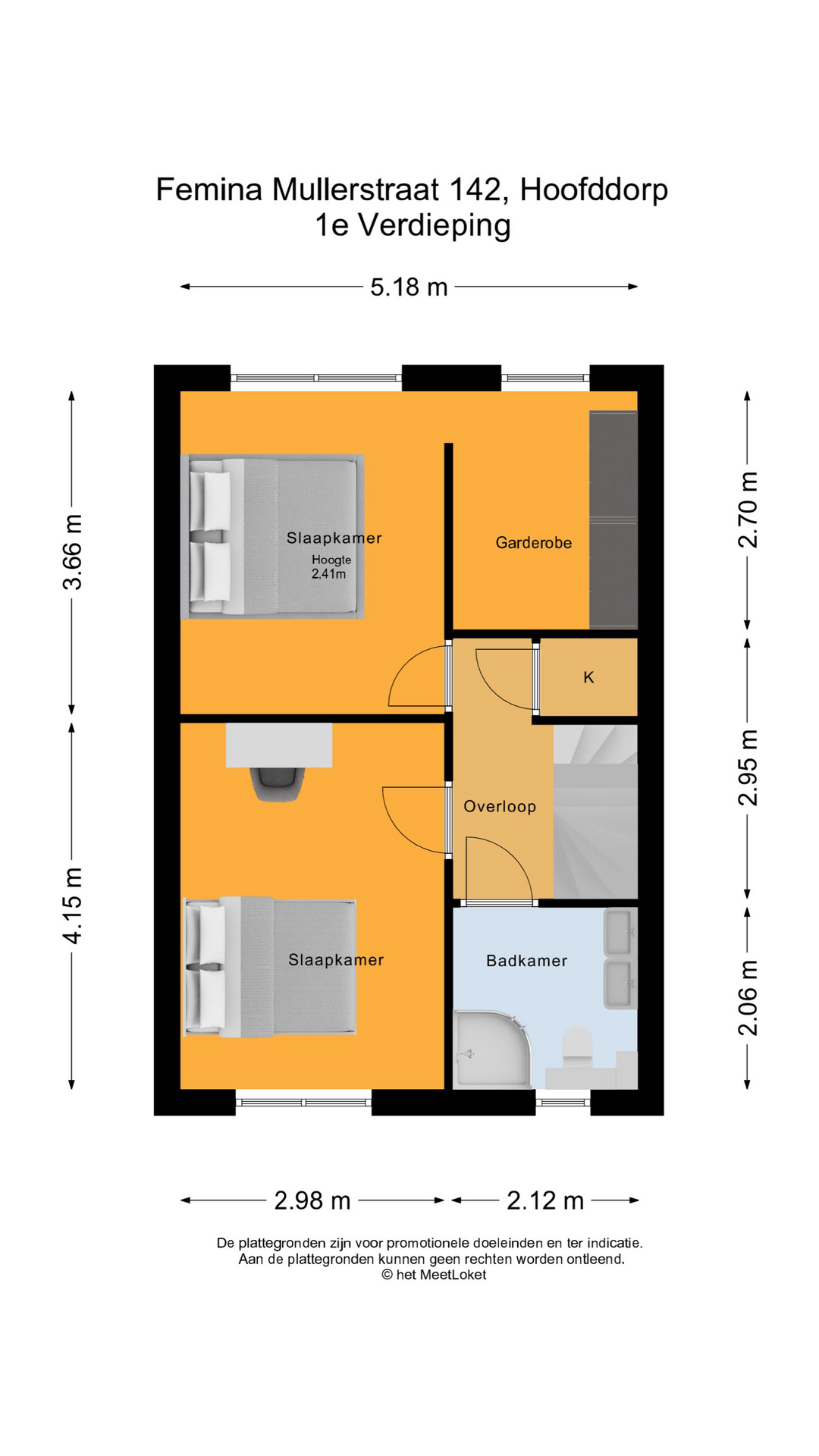 Femina Mullerstraat 142, 2135 MT Hoofddorp map