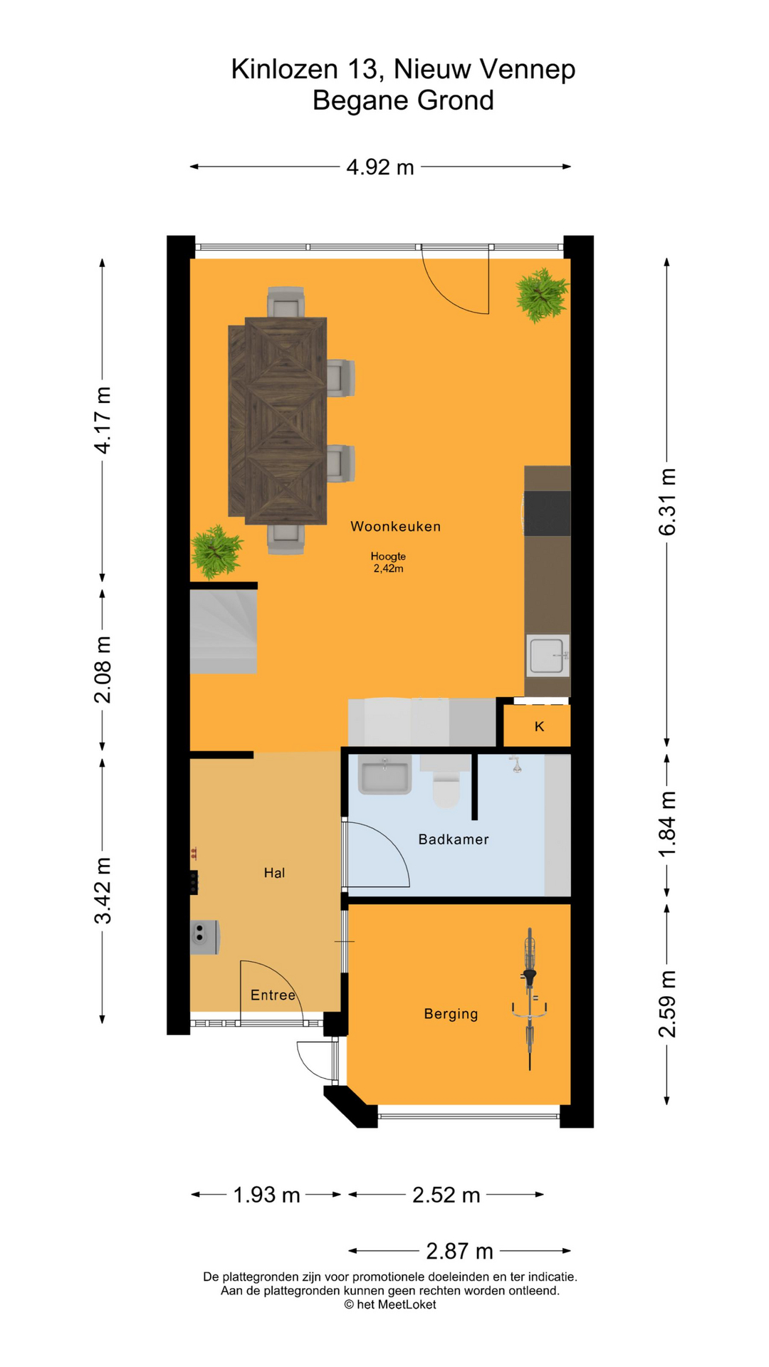 Kinlozen 13, 2151 XA Nieuw-vennep map