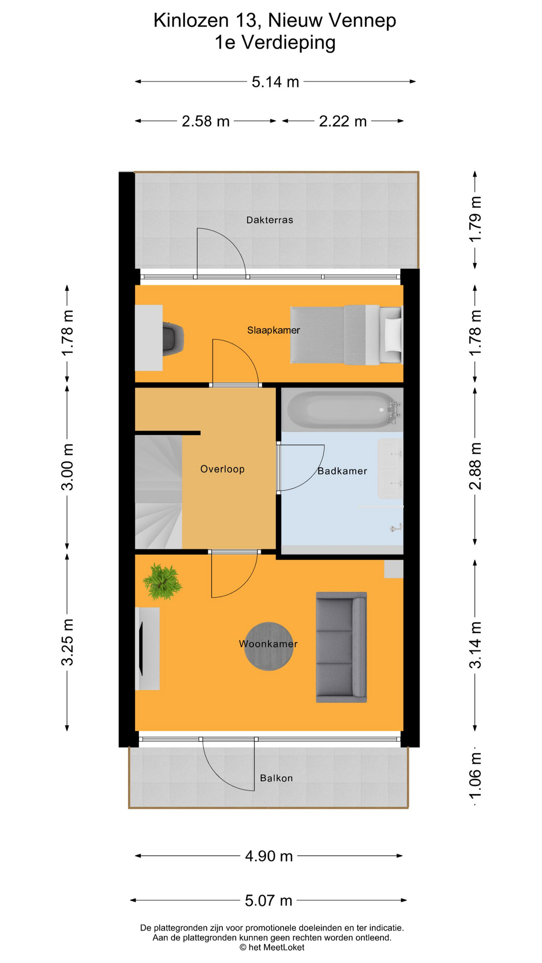 Kinlozen 13, 2151 XA Nieuw-vennep map