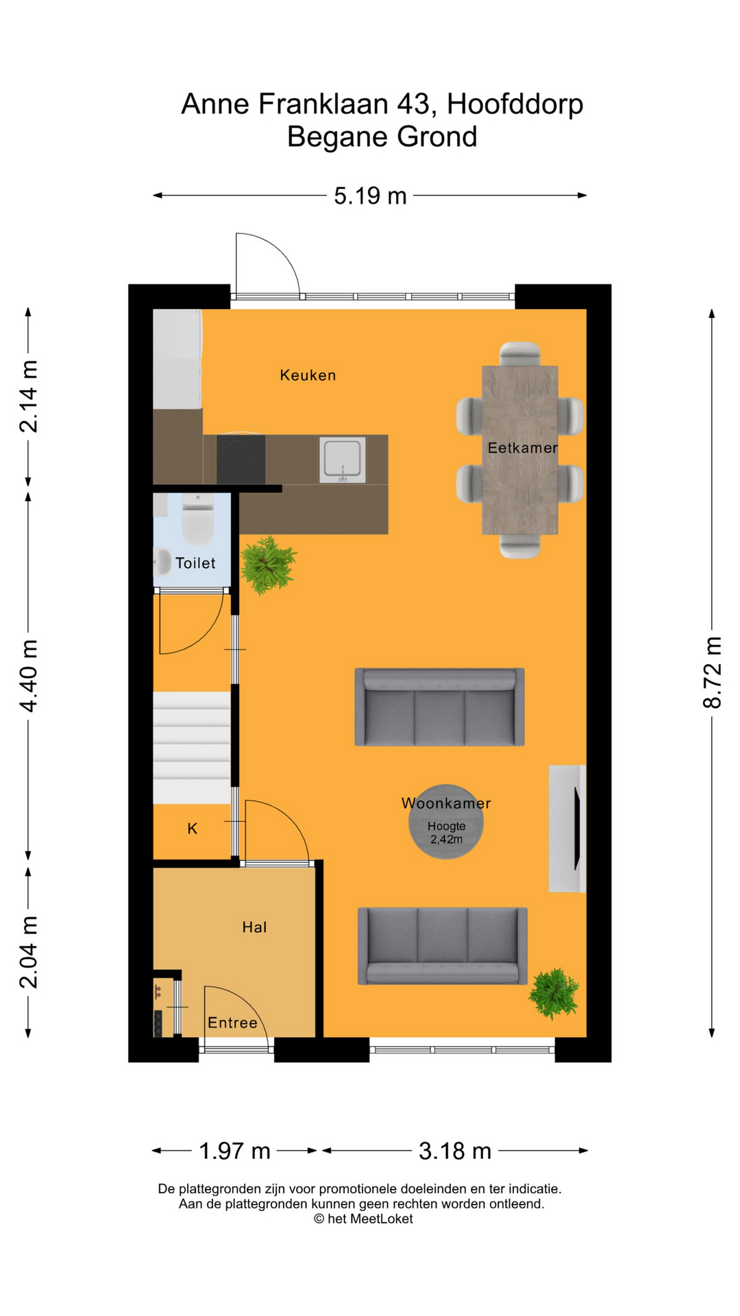 Anne Franklaan 43 , 2135 HC Hoofddorp map