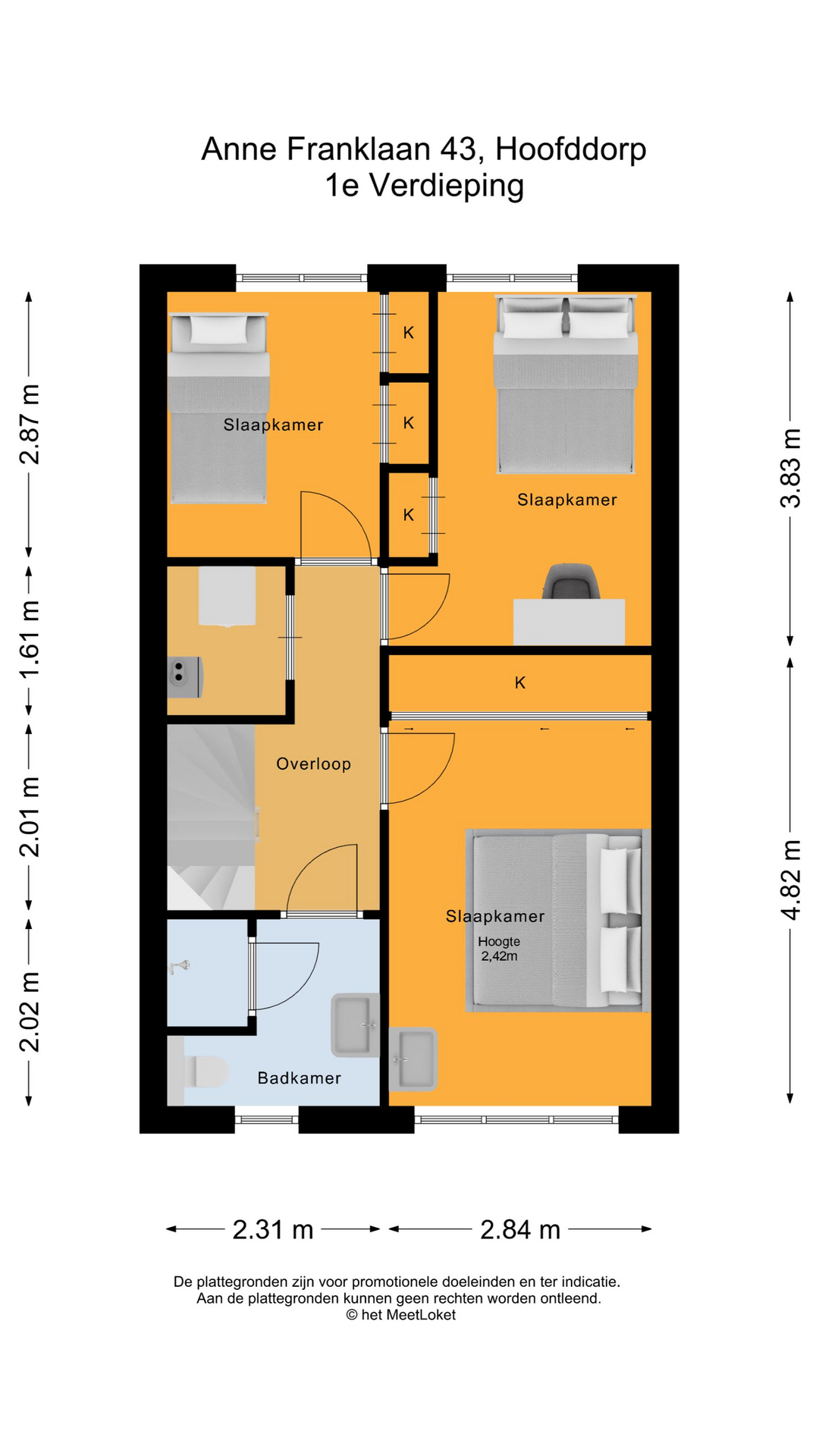 Anne Franklaan 43 , 2135 HC Hoofddorp map