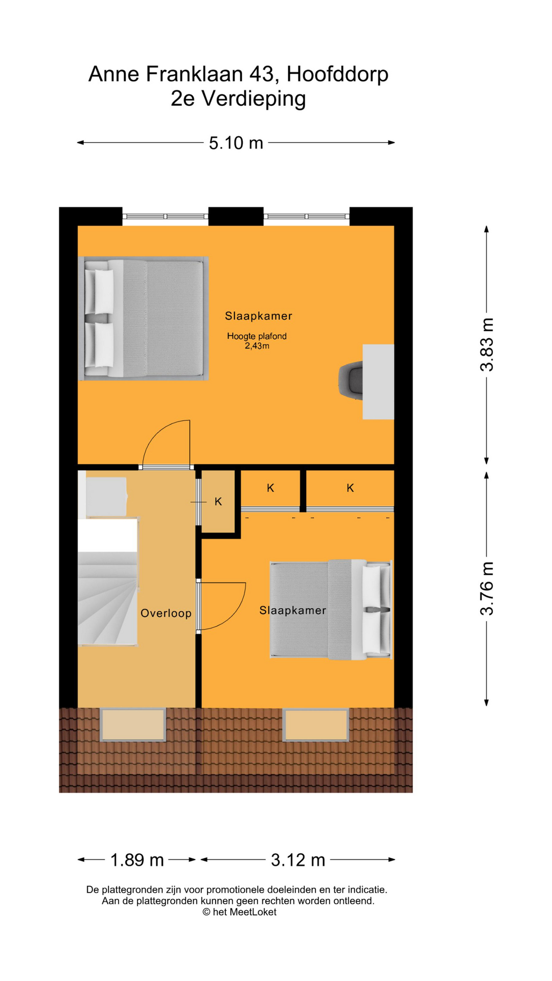 Anne Franklaan 43 , 2135 HC Hoofddorp map