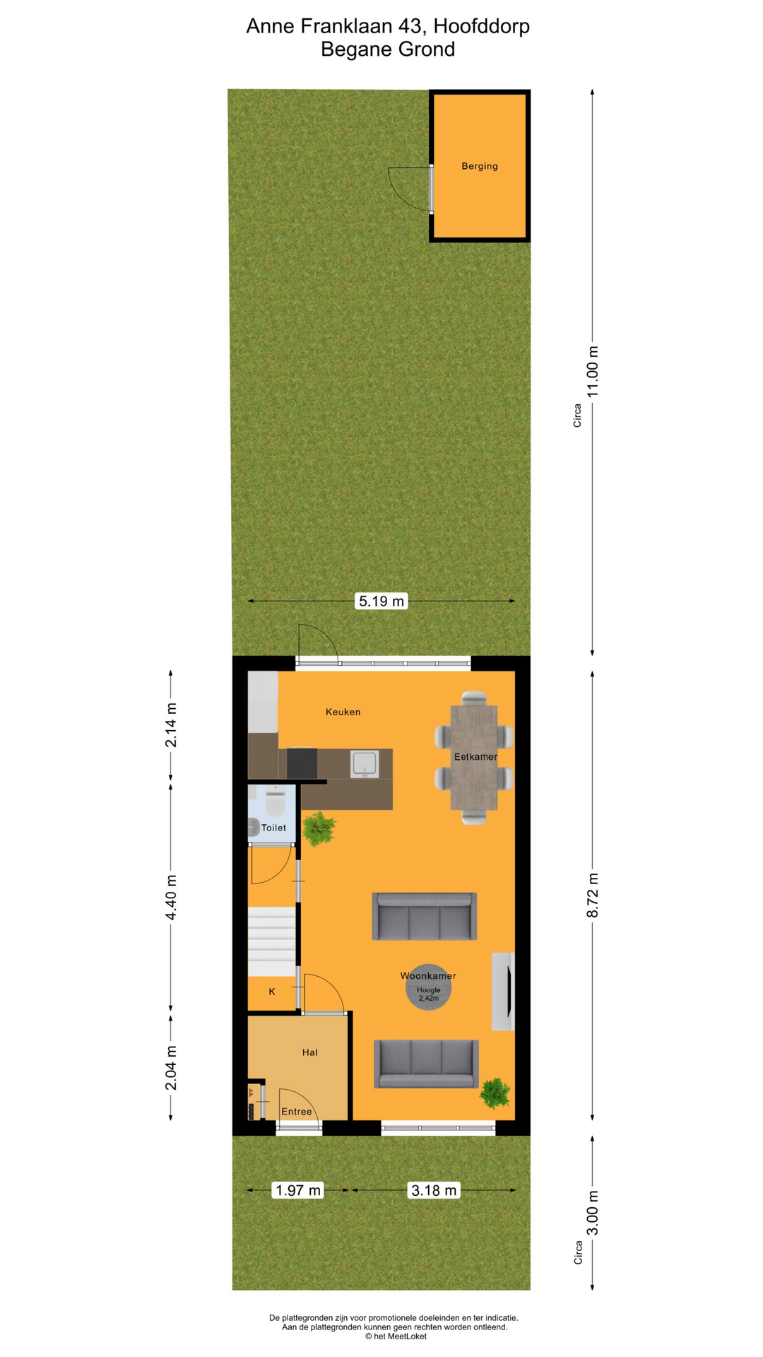 Anne Franklaan 43 , 2135 HC Hoofddorp map