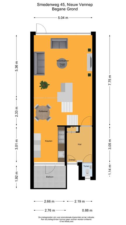 Smedenweg 45, 2151 DD Nieuw-vennep map