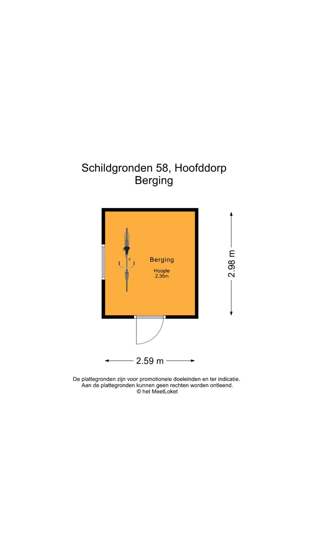 Schildgronden 58 , 2134 ZW Hoofddorp map