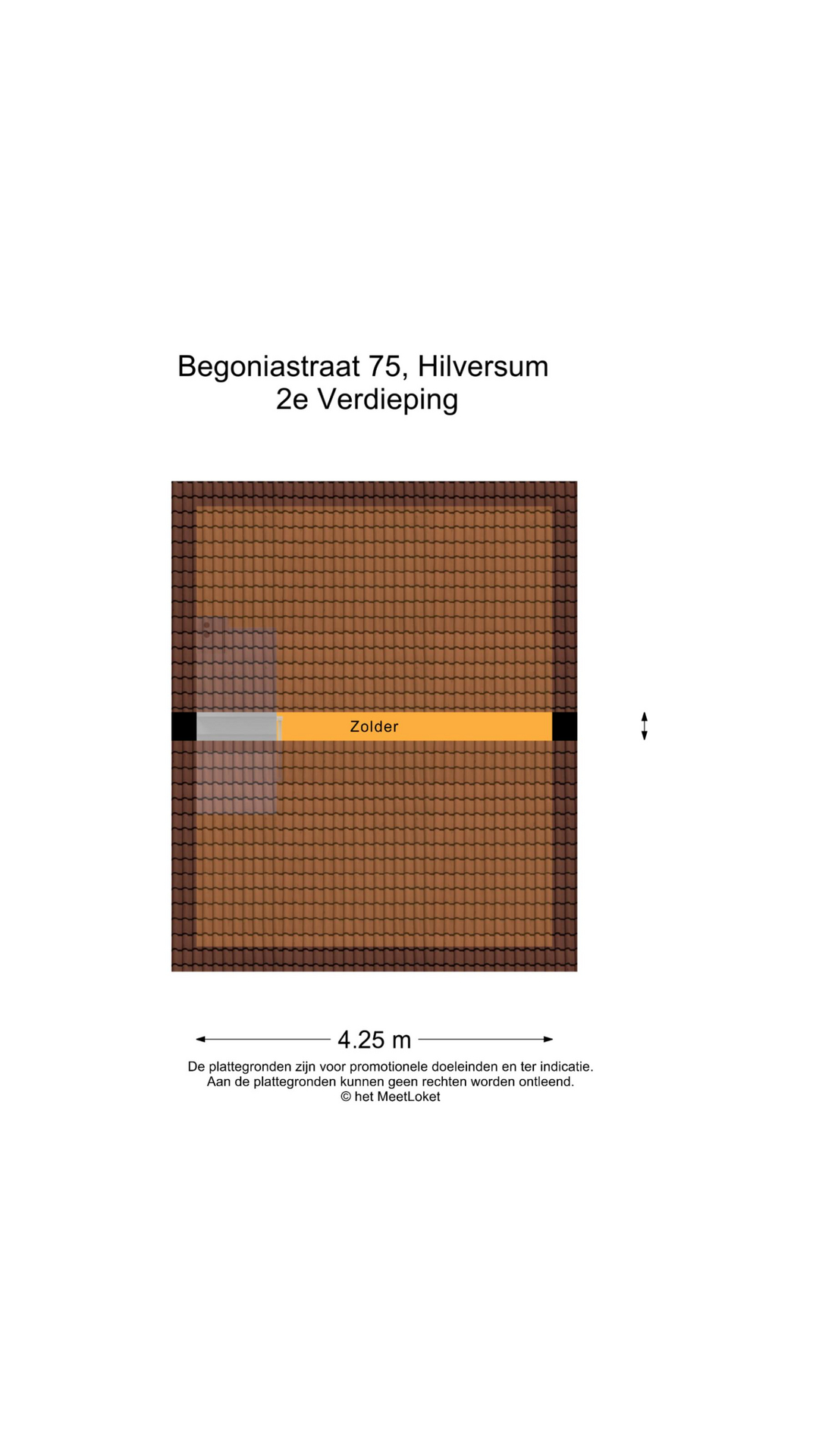 Begoniastraat 75 , 1214 CV Hilversum map