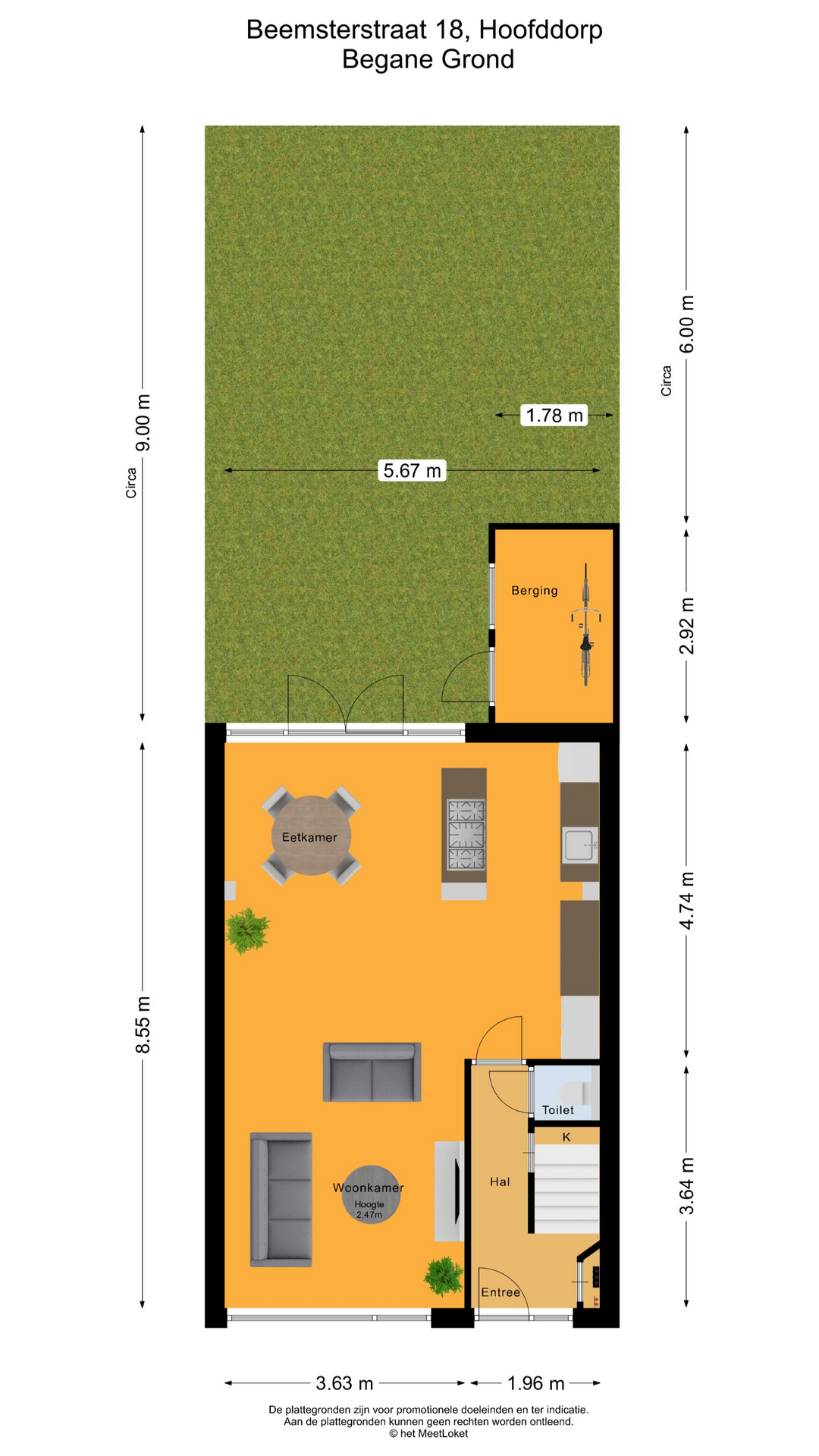 Beemsterstraat 18, 2131 ZB Hoofddorp map