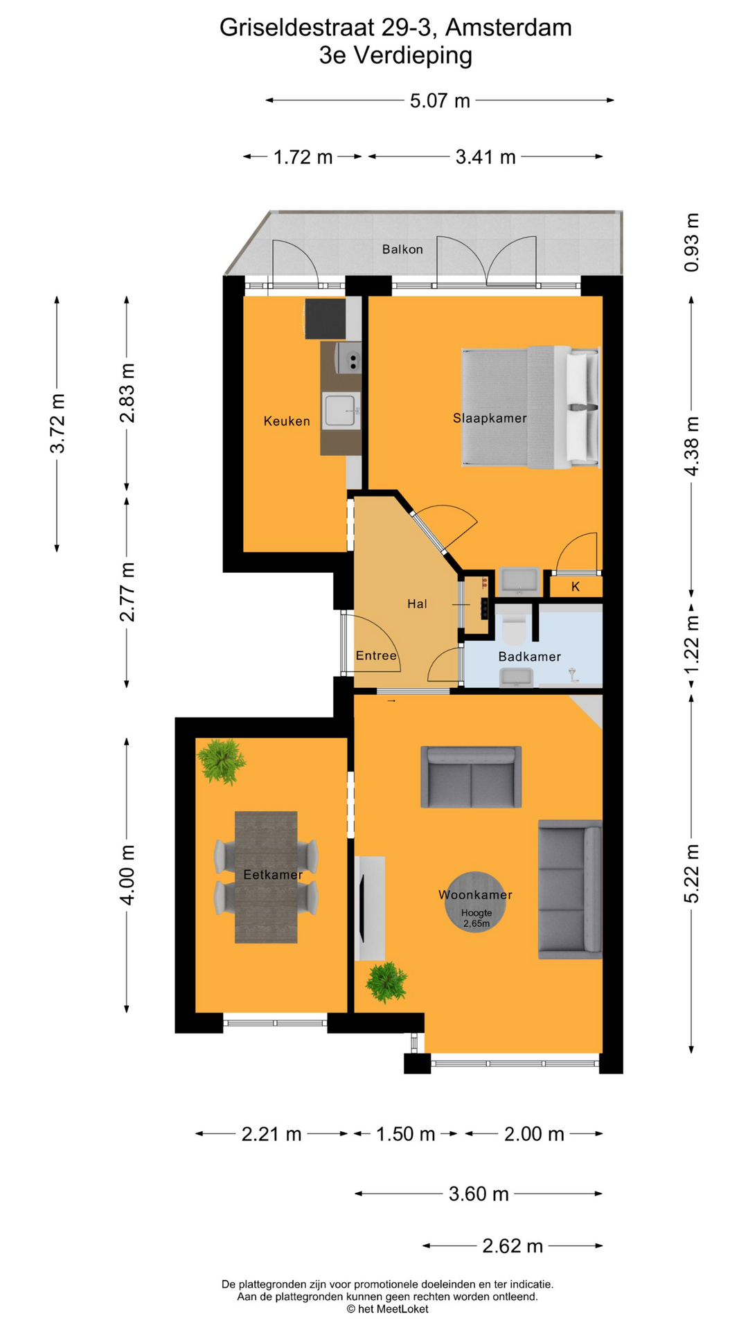 Griseldestraat 29 3, 1055 AS Amsterdam map