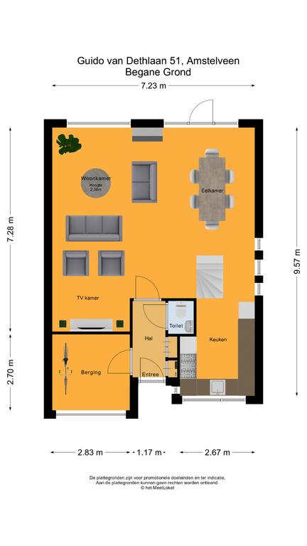 Guido van Dethlaan 51 , 1187 TS Amstelveen map