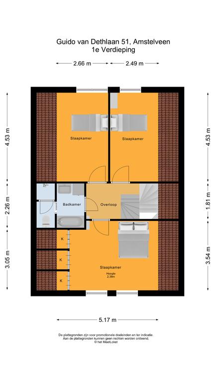 Guido van Dethlaan 51, 1187 TS Amstelveen map