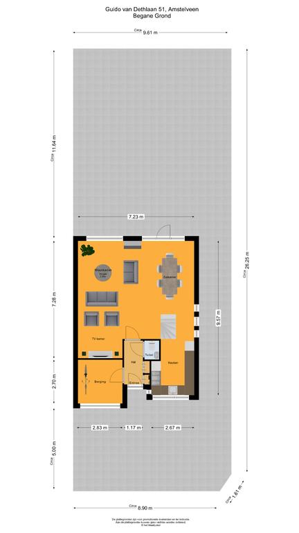 Guido van Dethlaan 51 , 1187 TS Amstelveen map