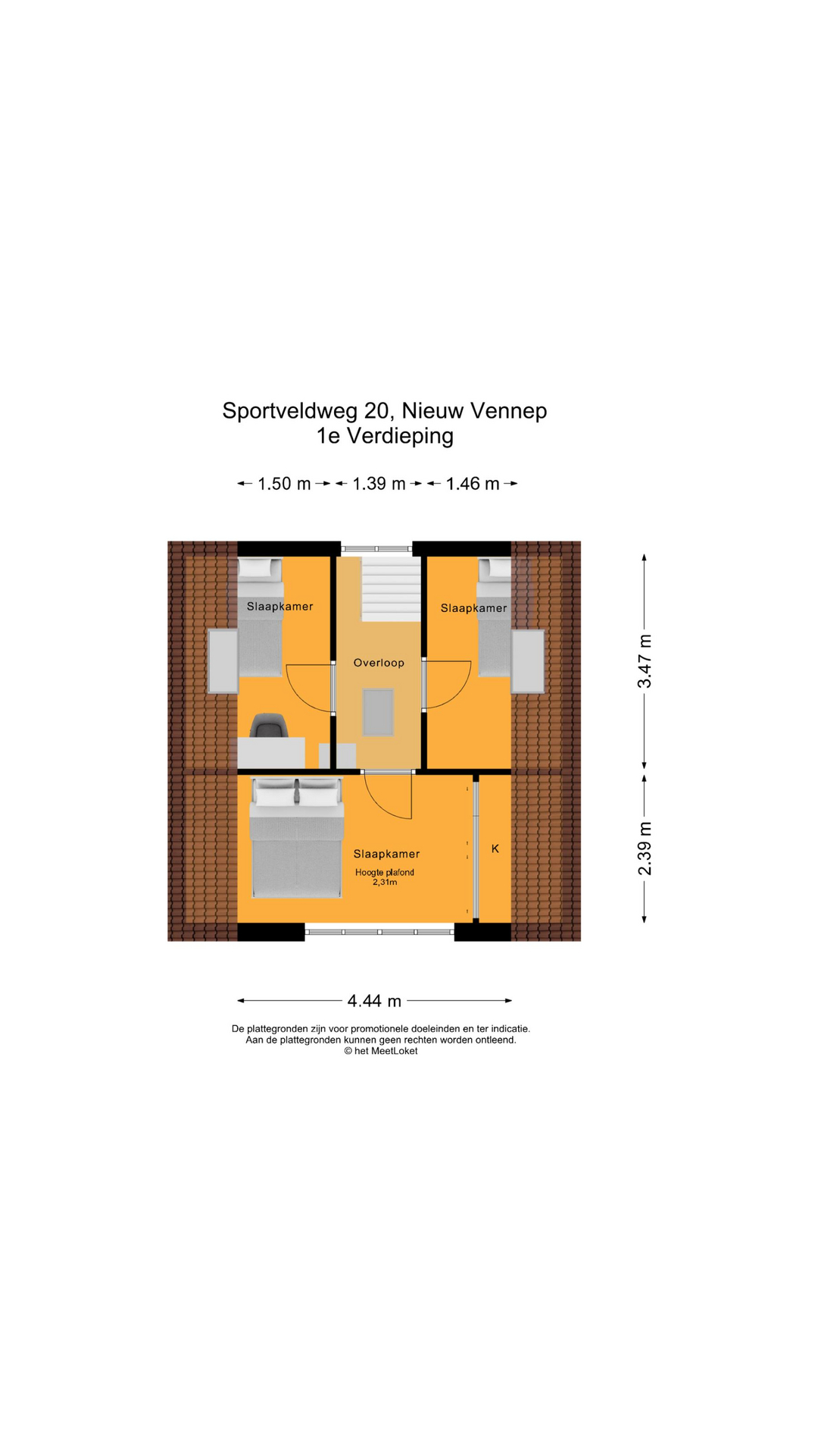 Sportveldweg 20, 2151 CC Nieuw-vennep map