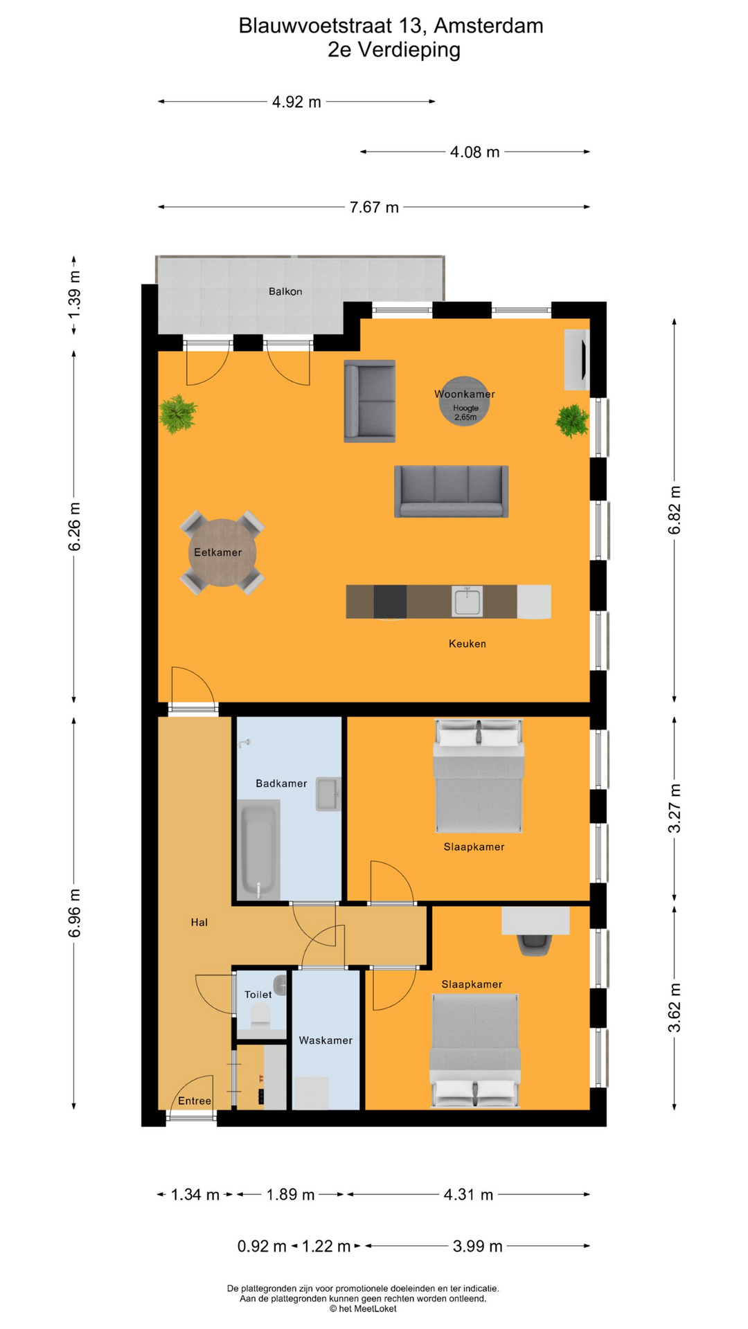 Blauwvoetstraat 13 , 1061 BM Amsterdam map