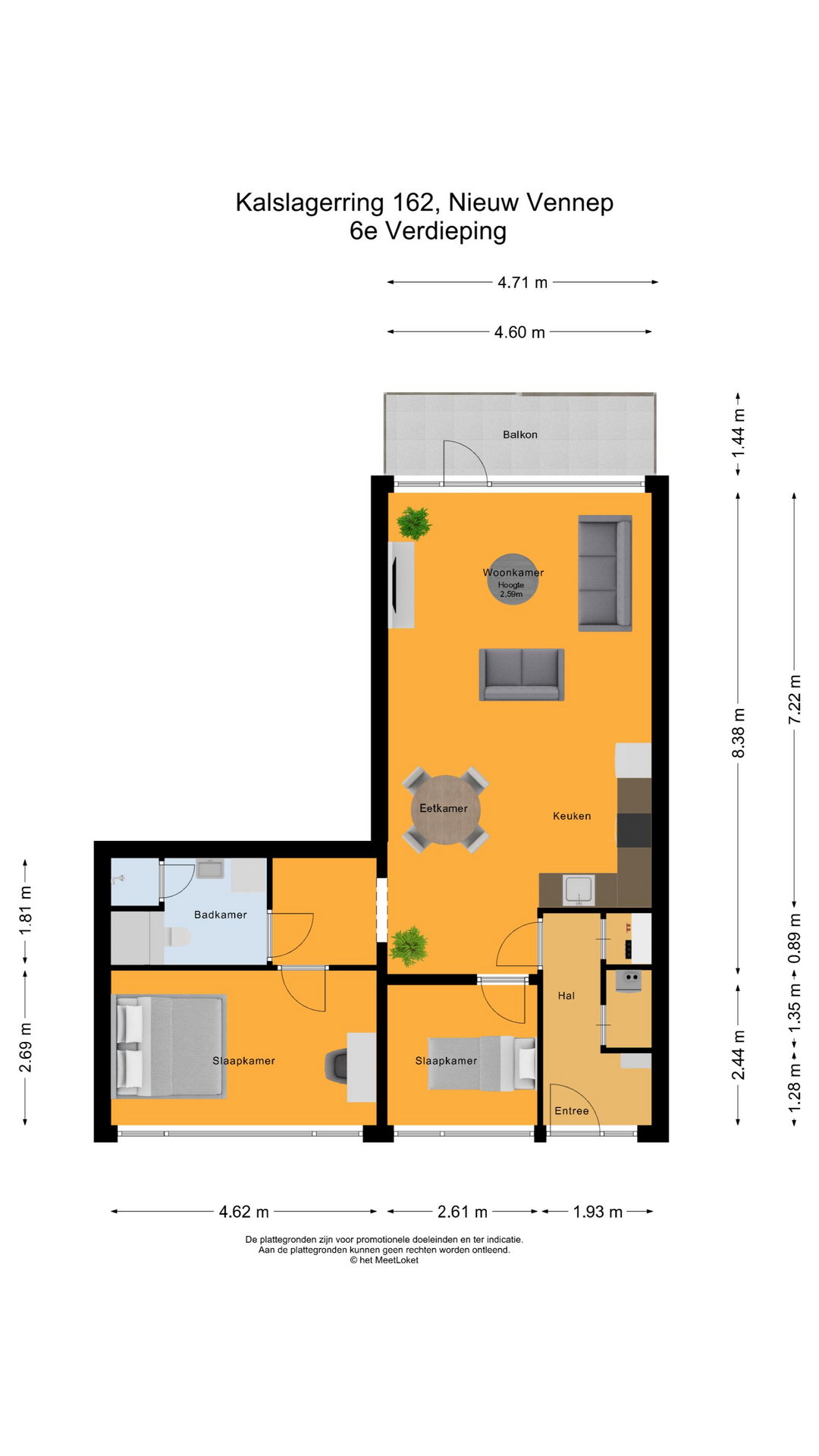 Kalslagerring 162 , 2151 TC Nieuw-vennep map