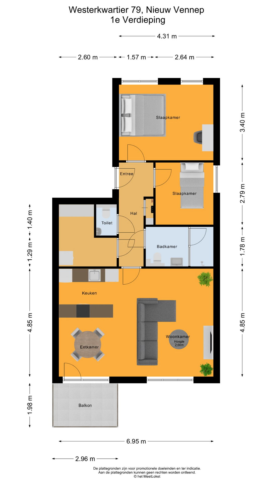 Westerkwartier 79, 2152 BX Nieuw-vennep map