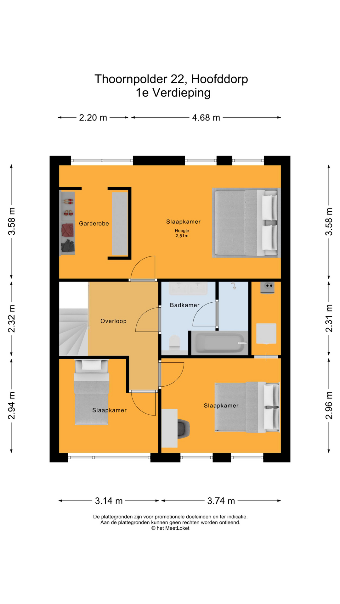 Thoornpolder 22 , 2134 WN Hoofddorp map