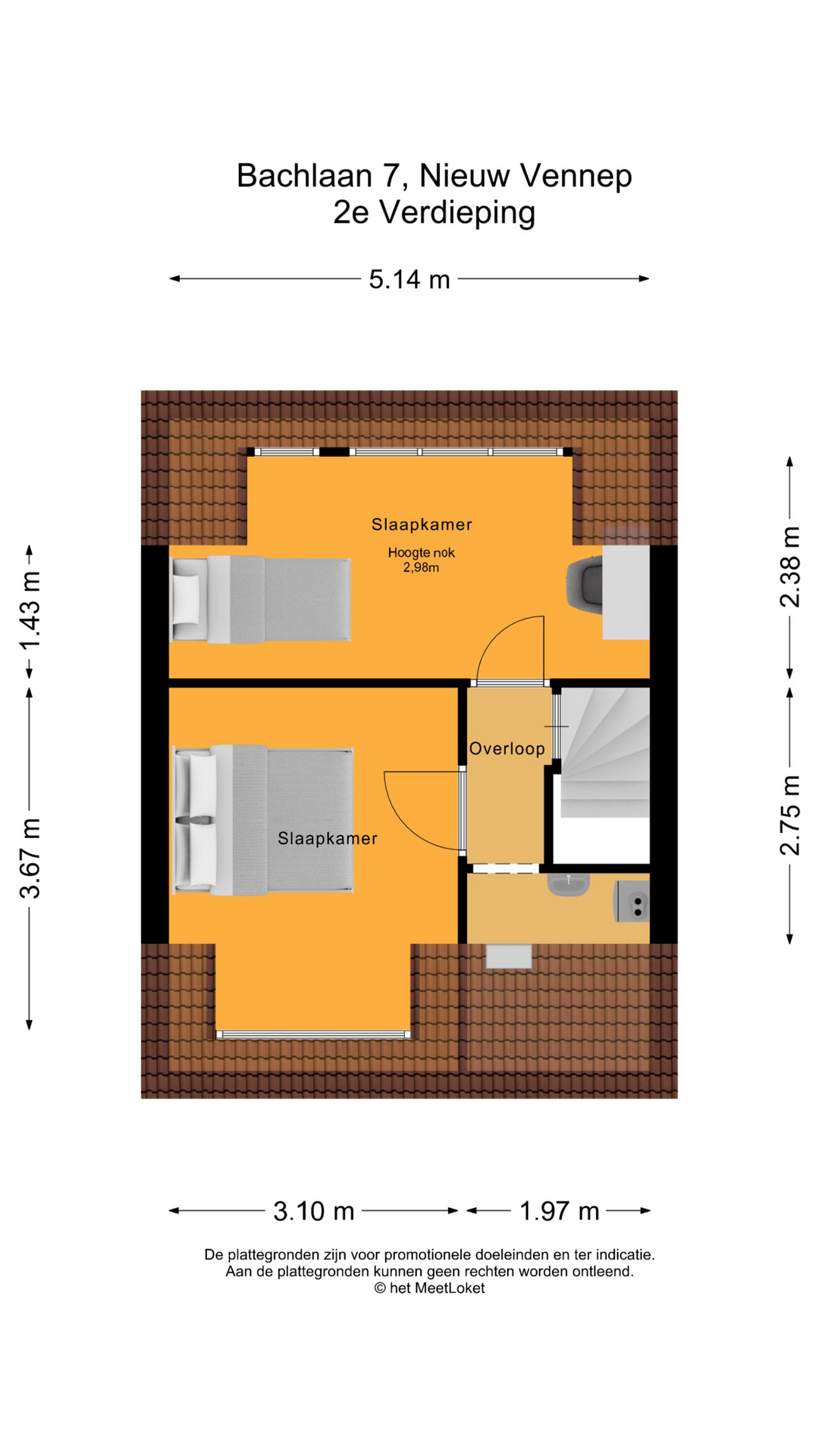 Bachlaan 7 , 2151 GD Nieuw-vennep map