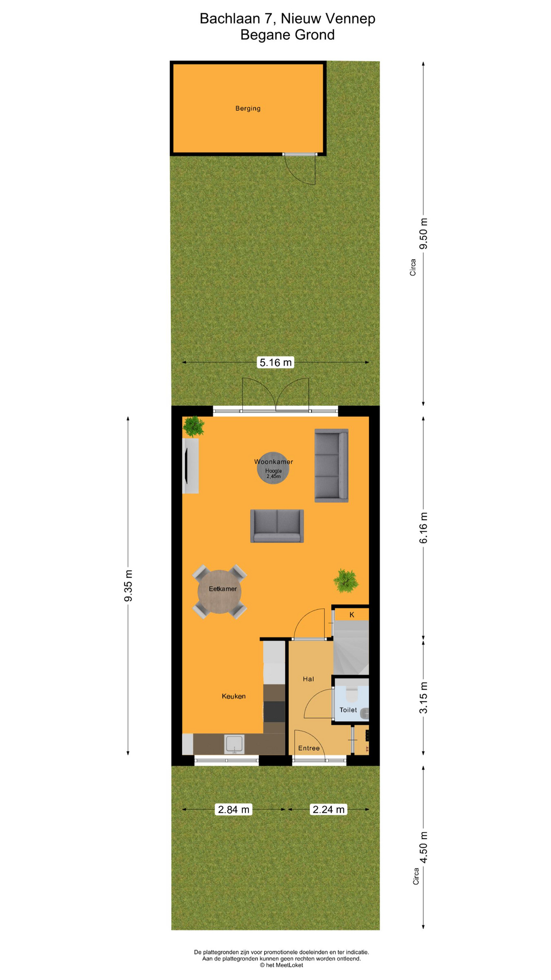 Bachlaan 7 , 2151 GD Nieuw-vennep map