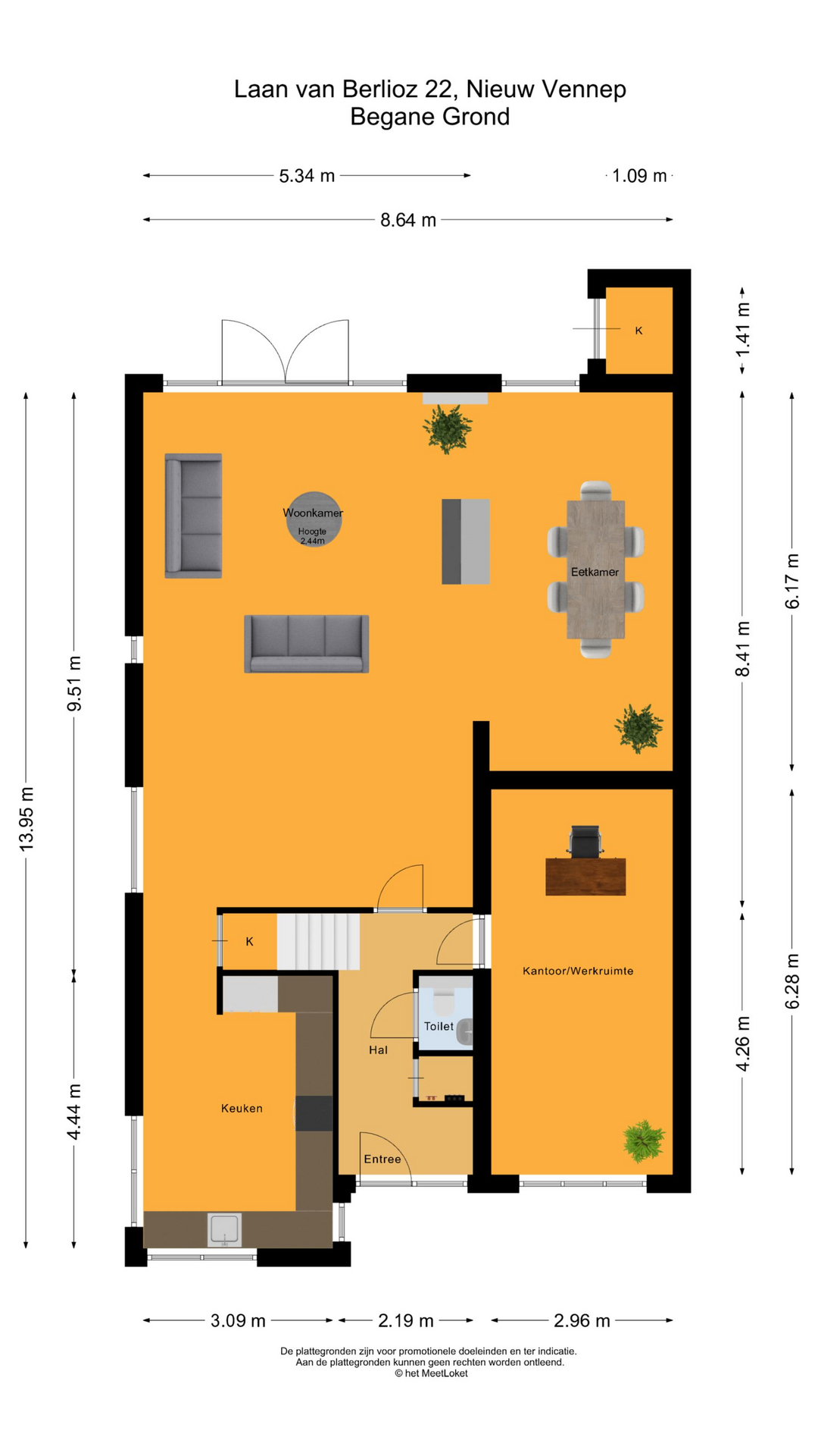 Laan van Berlioz 22 , 2151 GR Nieuw-vennep map