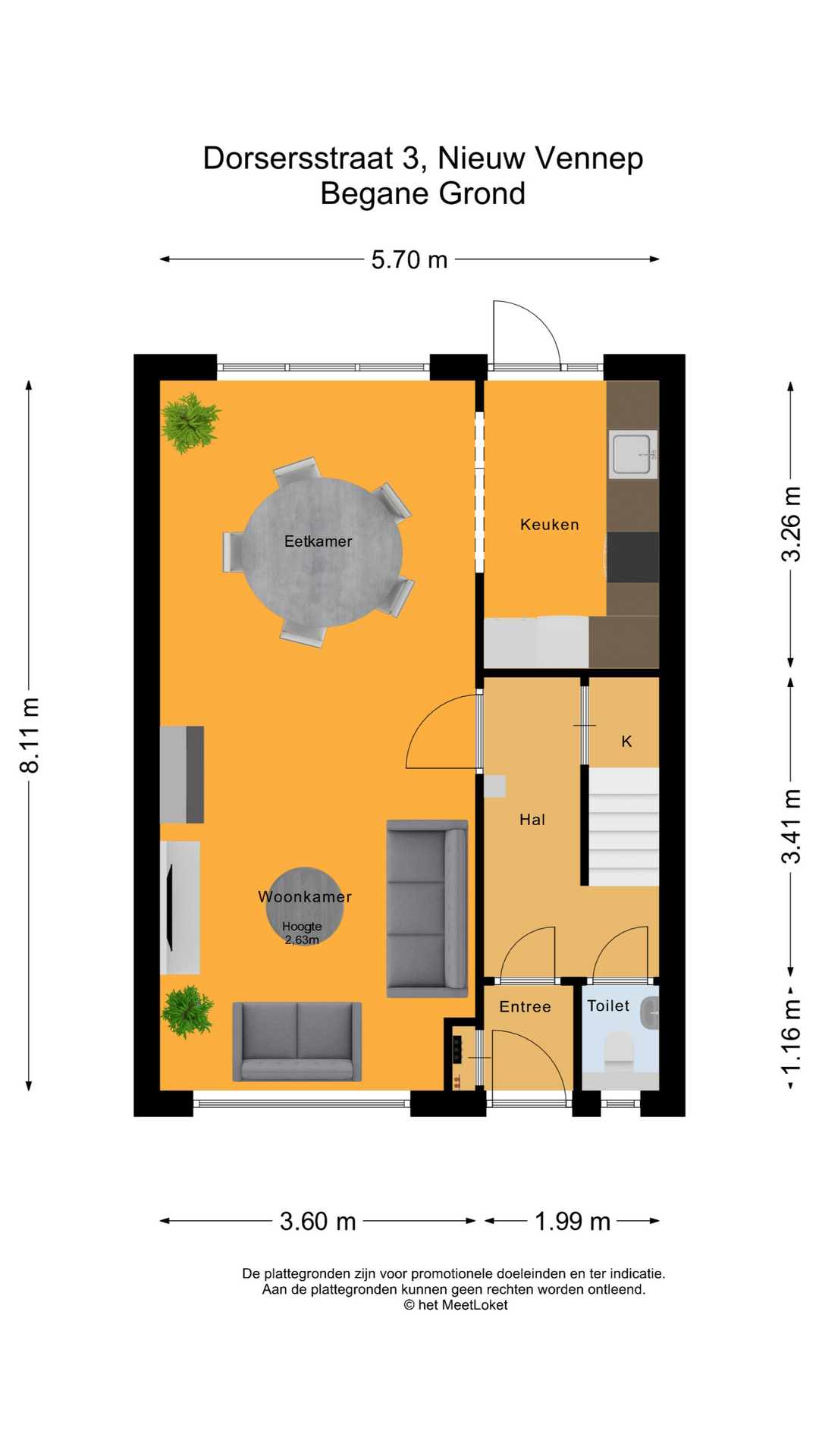 Dorsersstraat 3, 2151 CE Nieuw-vennep map