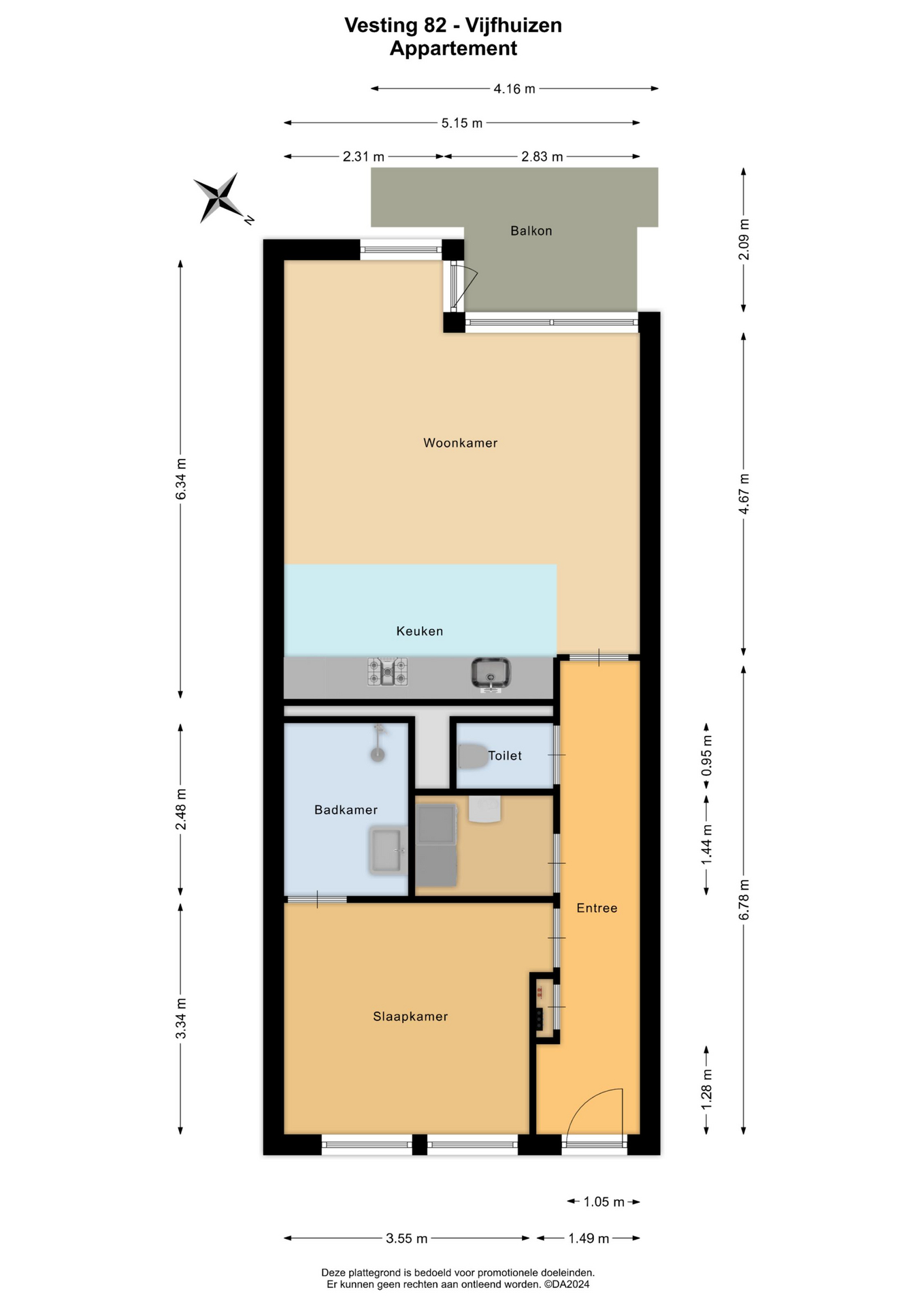 Vesting 82, 2141 MD Vijfhuizen map