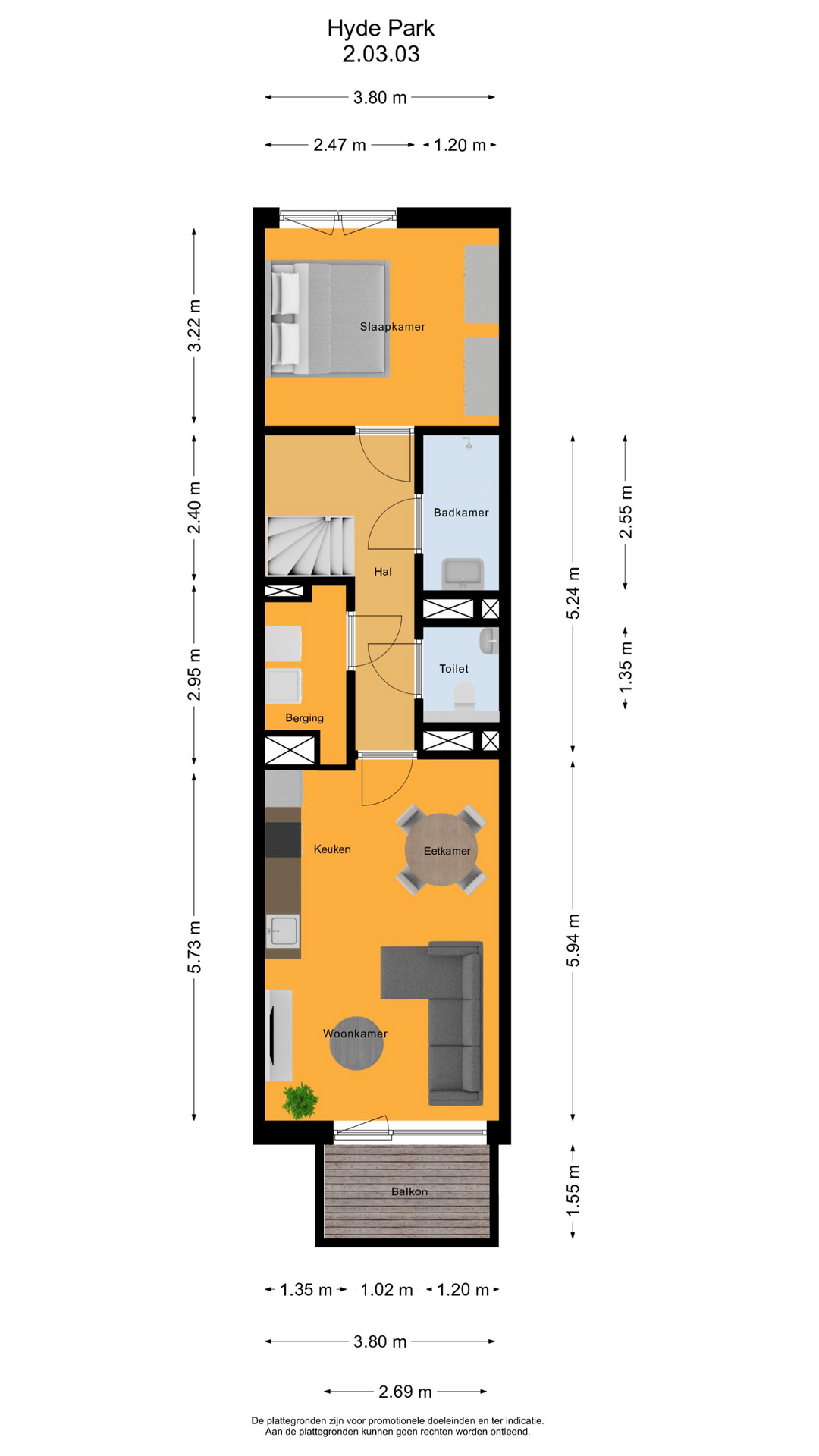 Knightsbridge Hyde Park huis 2 type 3 0 ong, 2132 HN Hoofddorp map