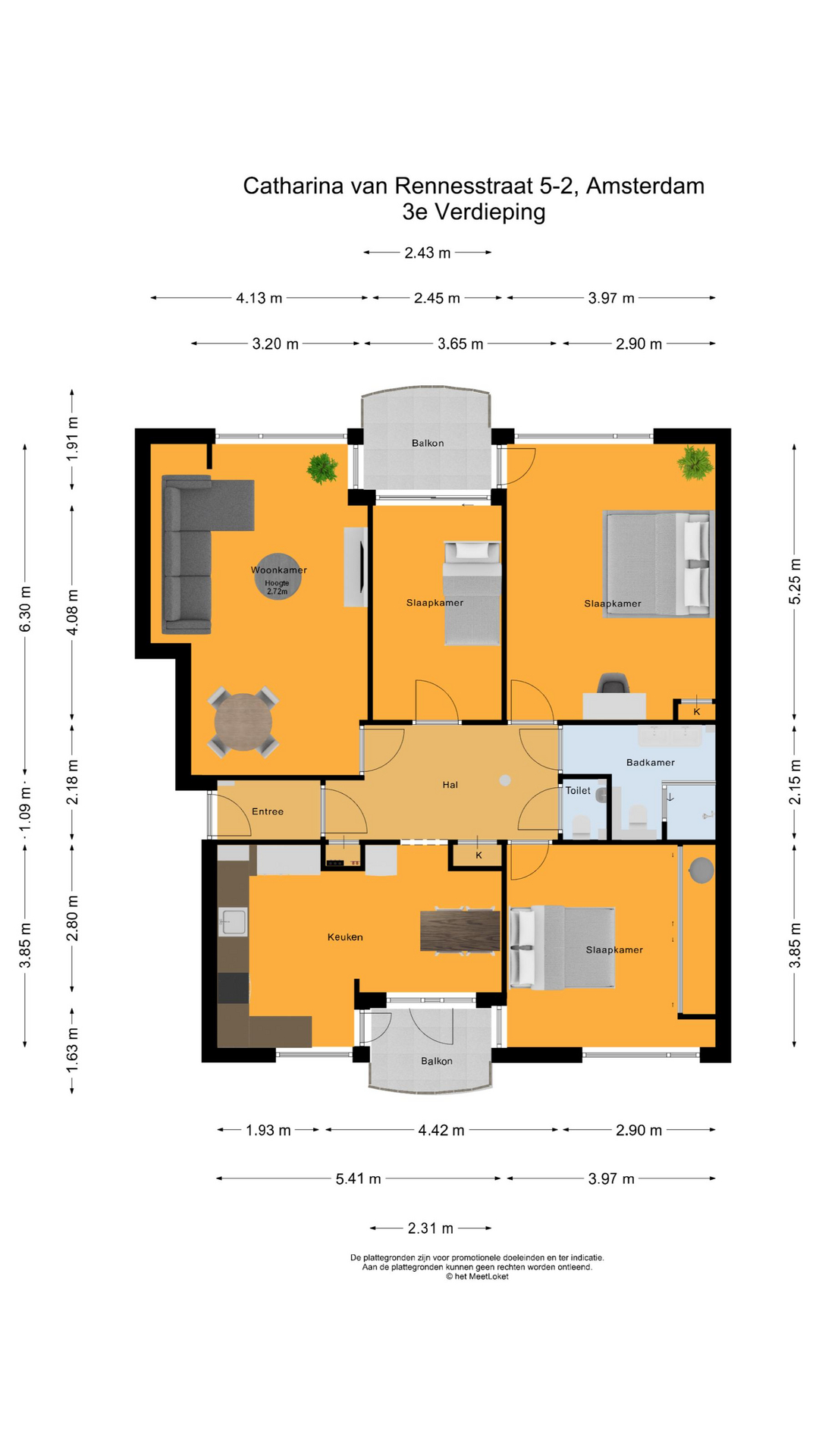 Catharina van Rennesstraat 5 2, 1077 KW Amsterdam map