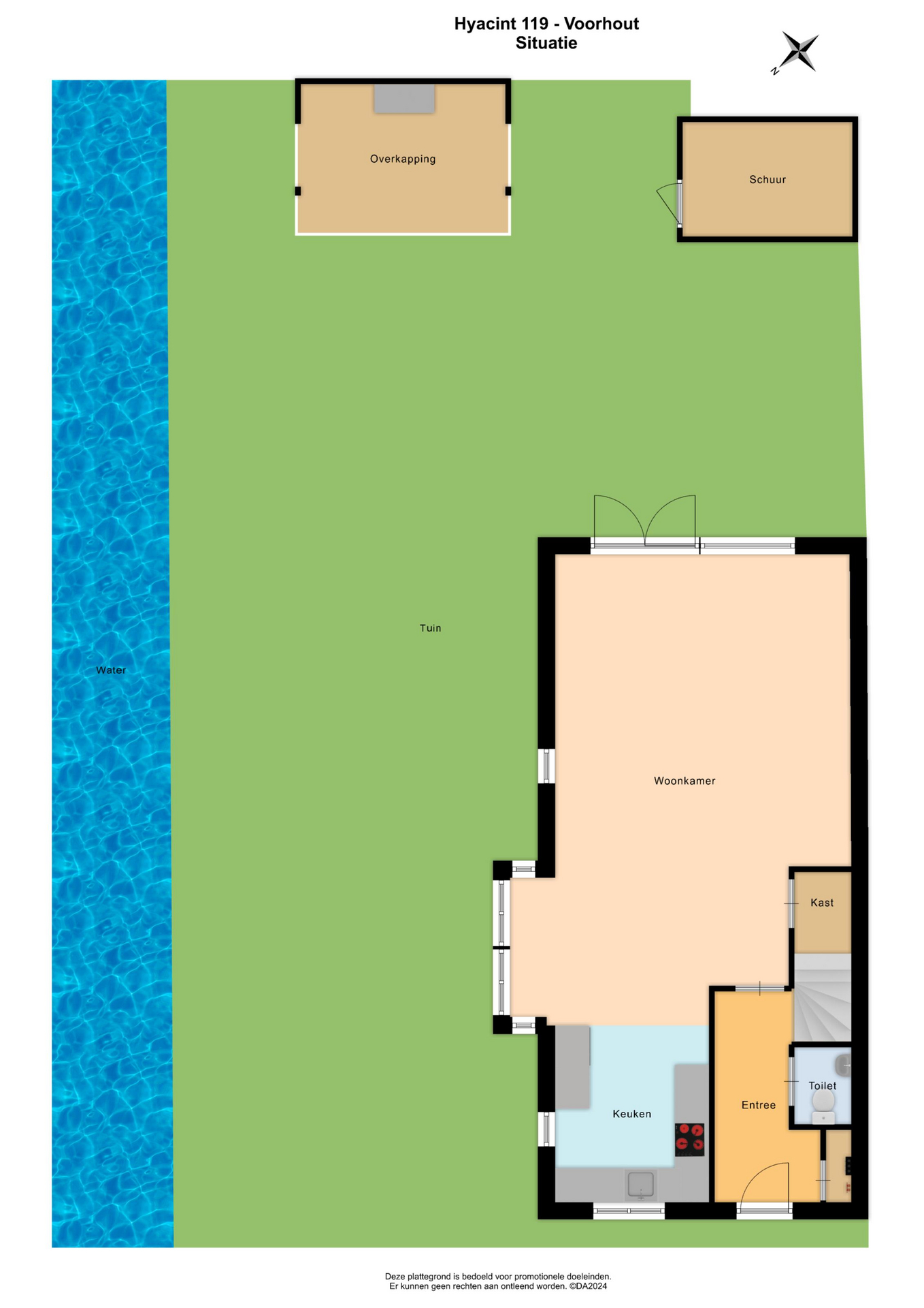 Hyacint 119 , 2215 CT Voorhout map