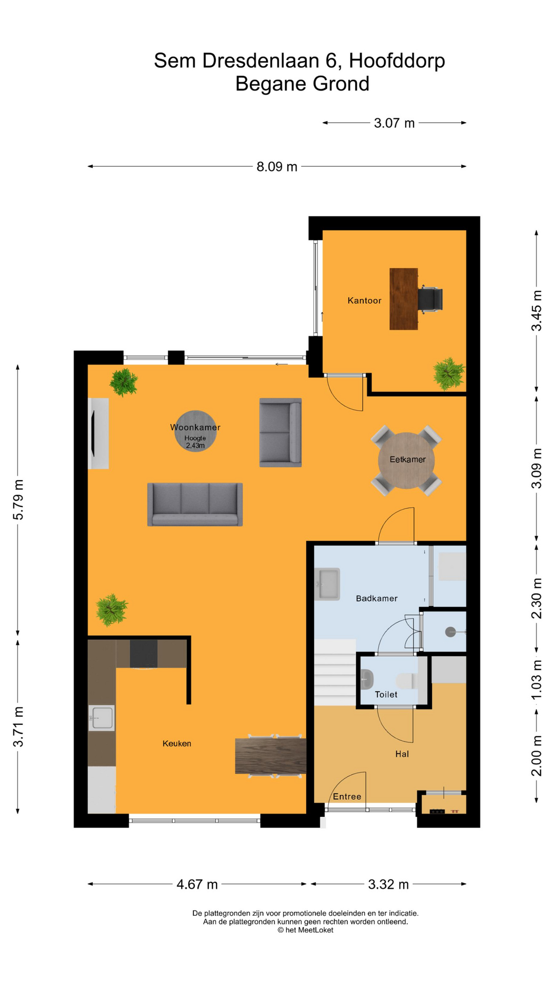 Sem Dresdenlaan 6 , 2132 KS Hoofddorp map