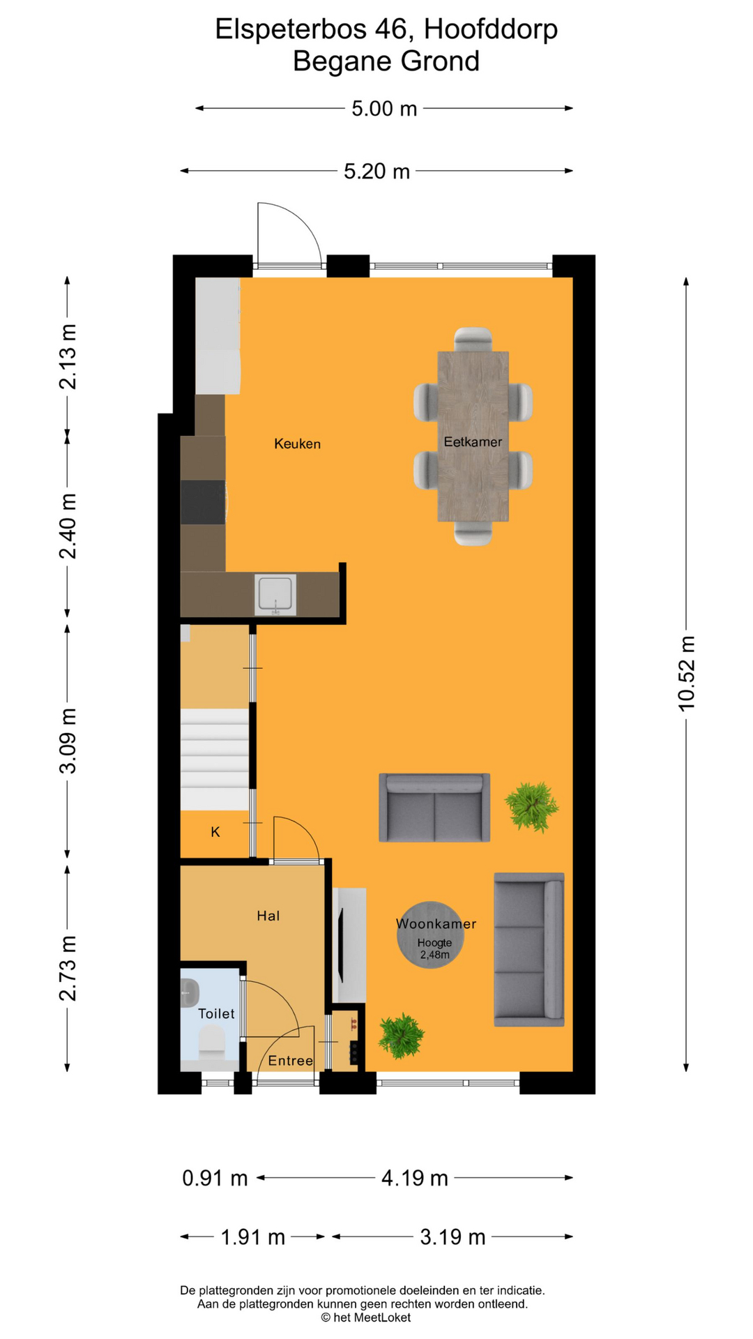 Elspeterbos 46 , 2134 LD Hoofddorp map