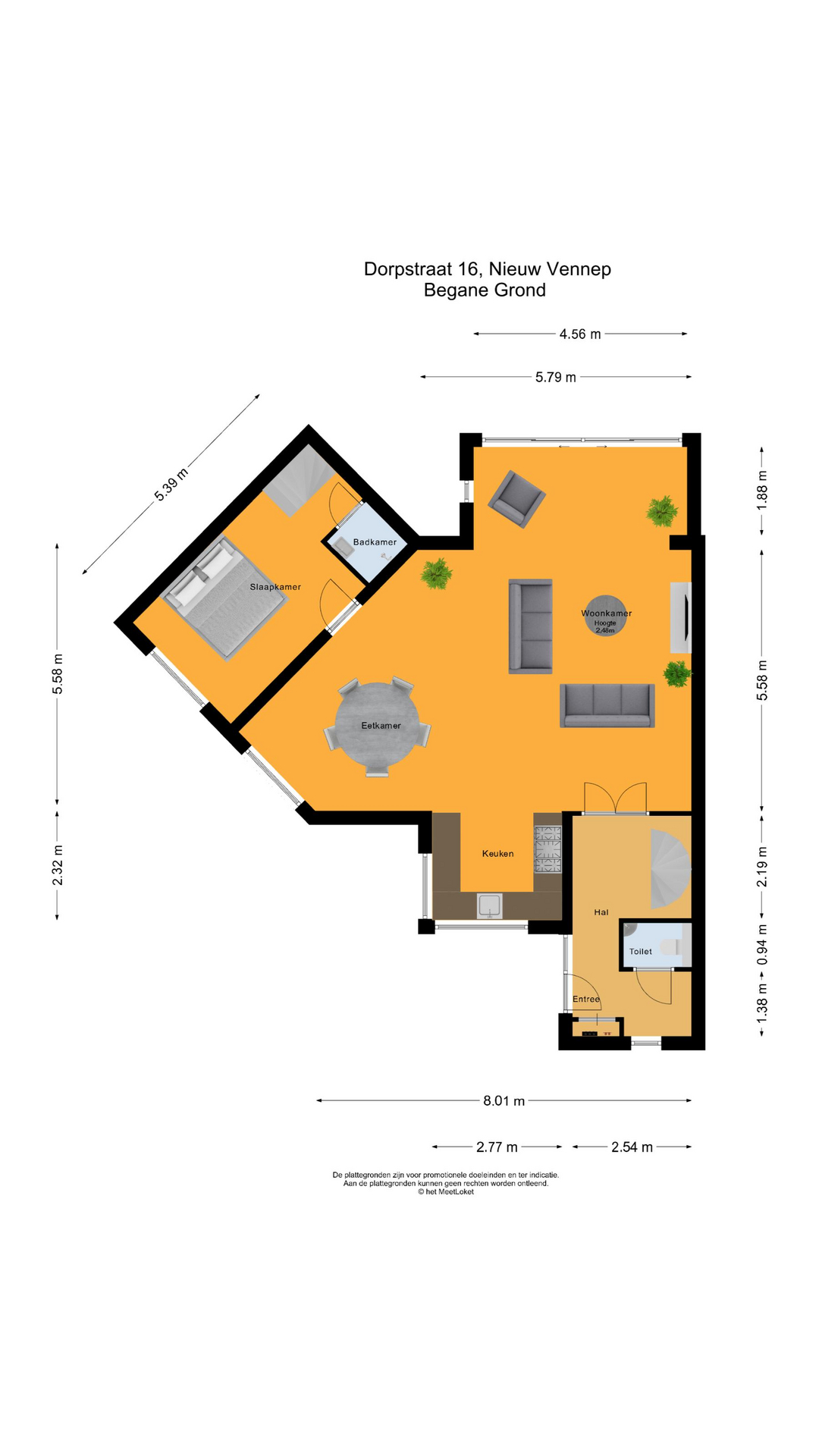 Dorpstraat 16 , 2152 BB Nieuw-vennep map