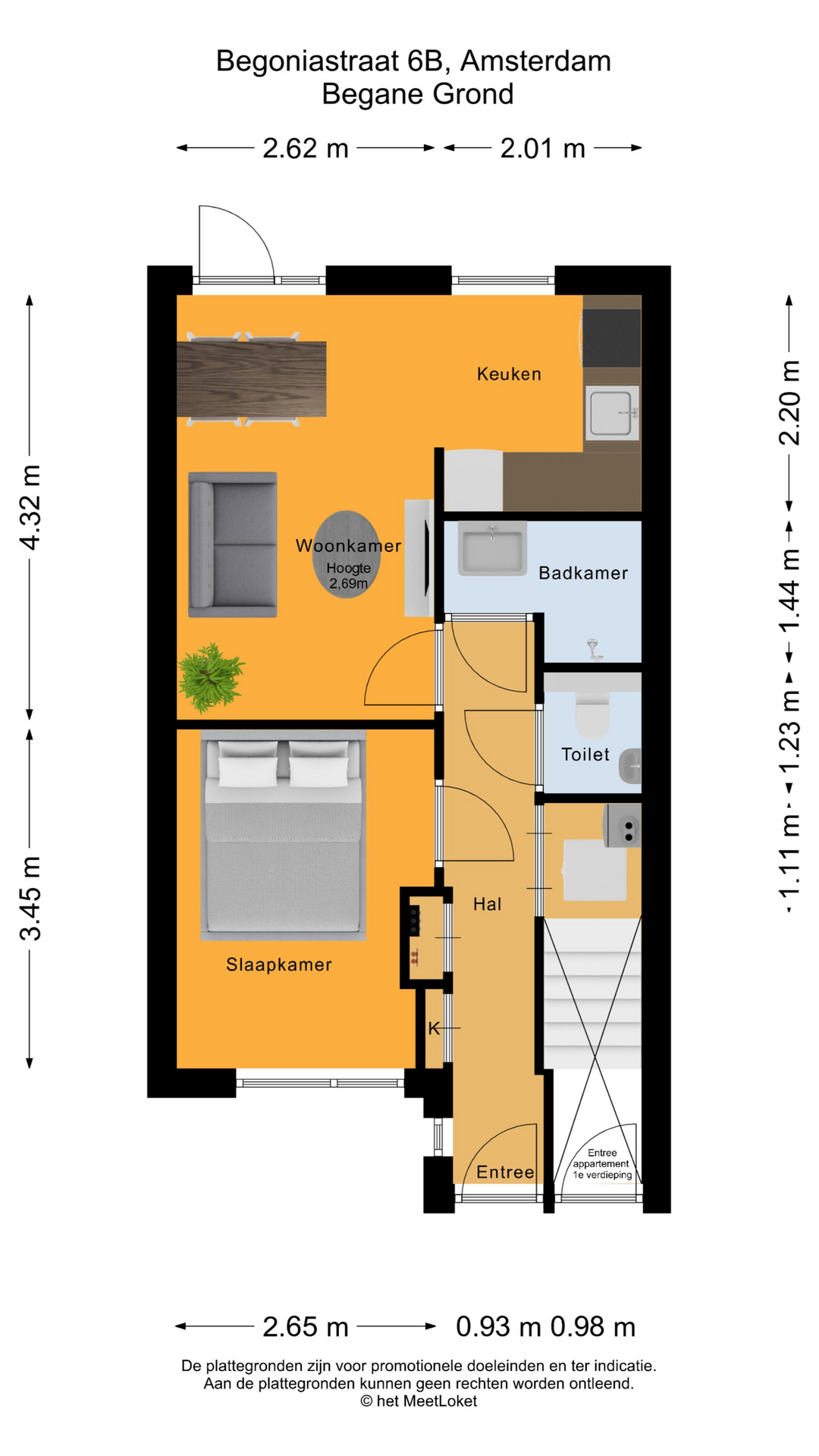 Begoniastraat 6 B, 1031 GM Amsterdam map