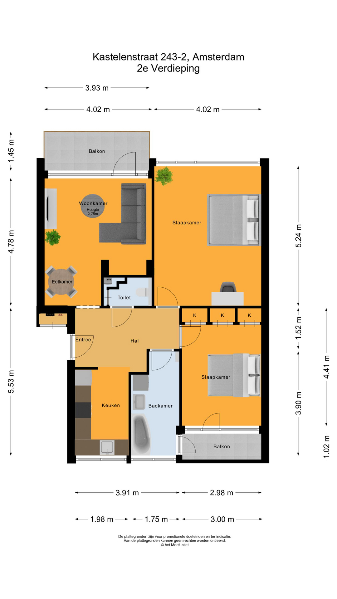 Kastelenstraat 243 2, 1082 EG Amsterdam map