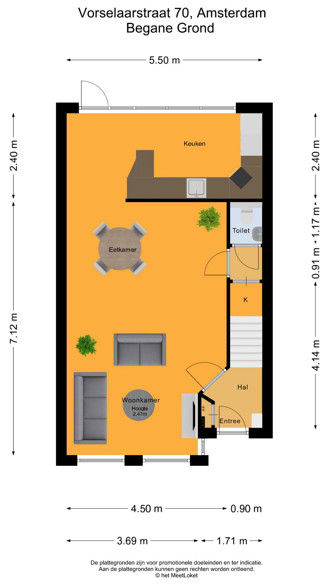 Vorselaarstraat 70 , 1066 PT Amsterdam map