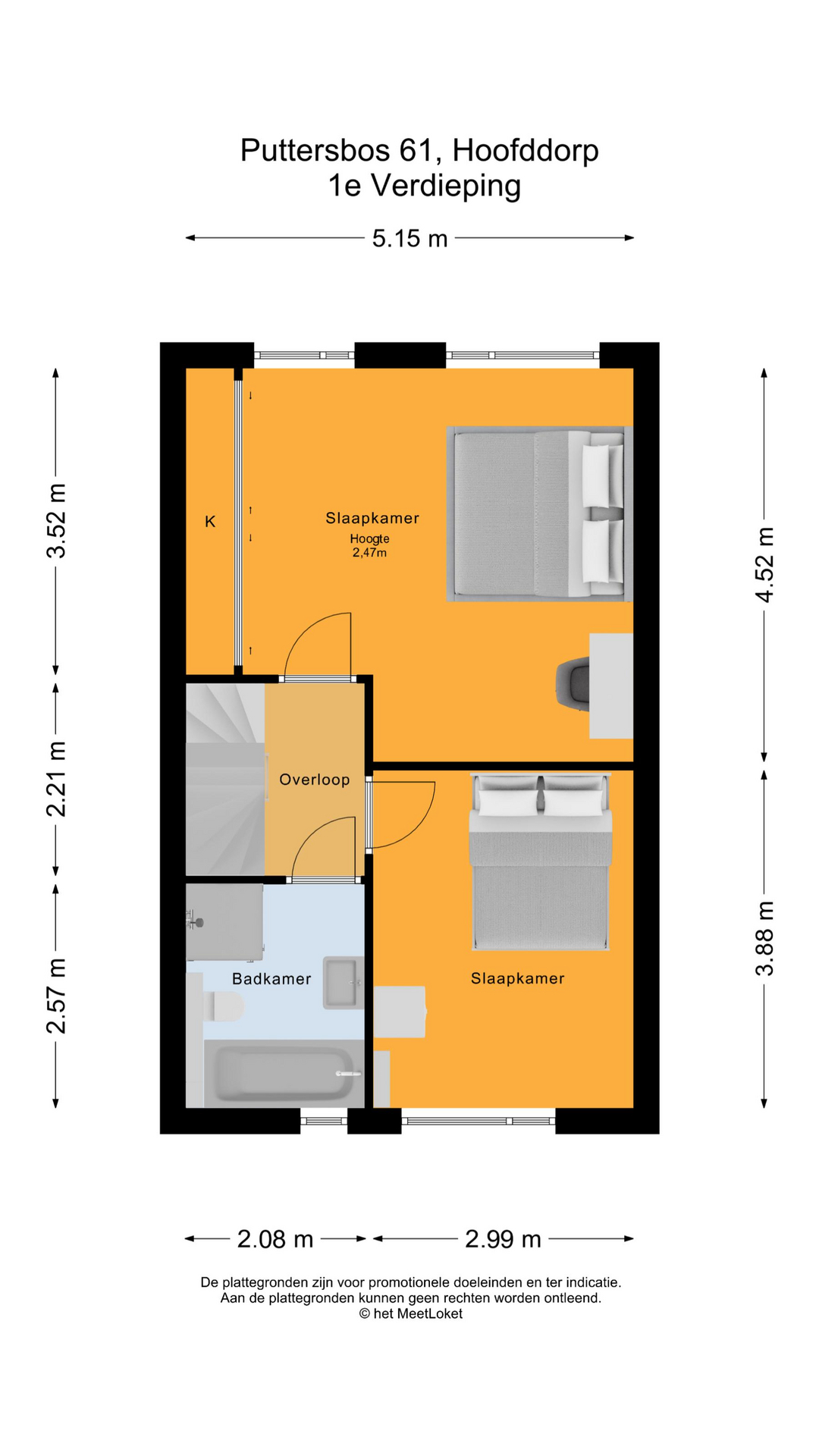 Puttersbos 61 , 2134 TD Hoofddorp map